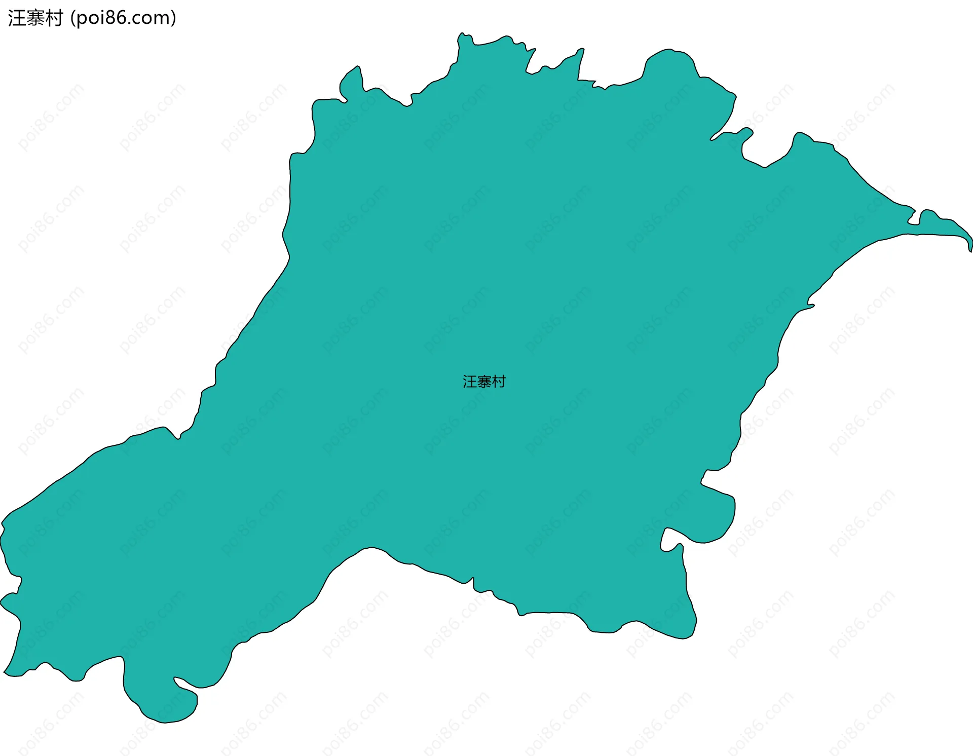 汪寨村边界地图