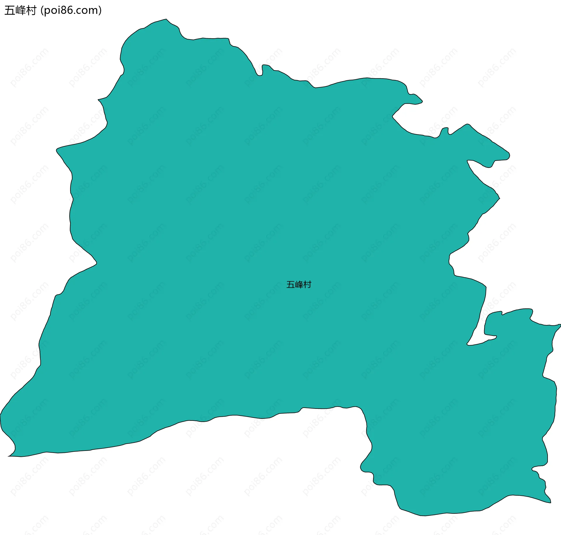五峰村边界地图