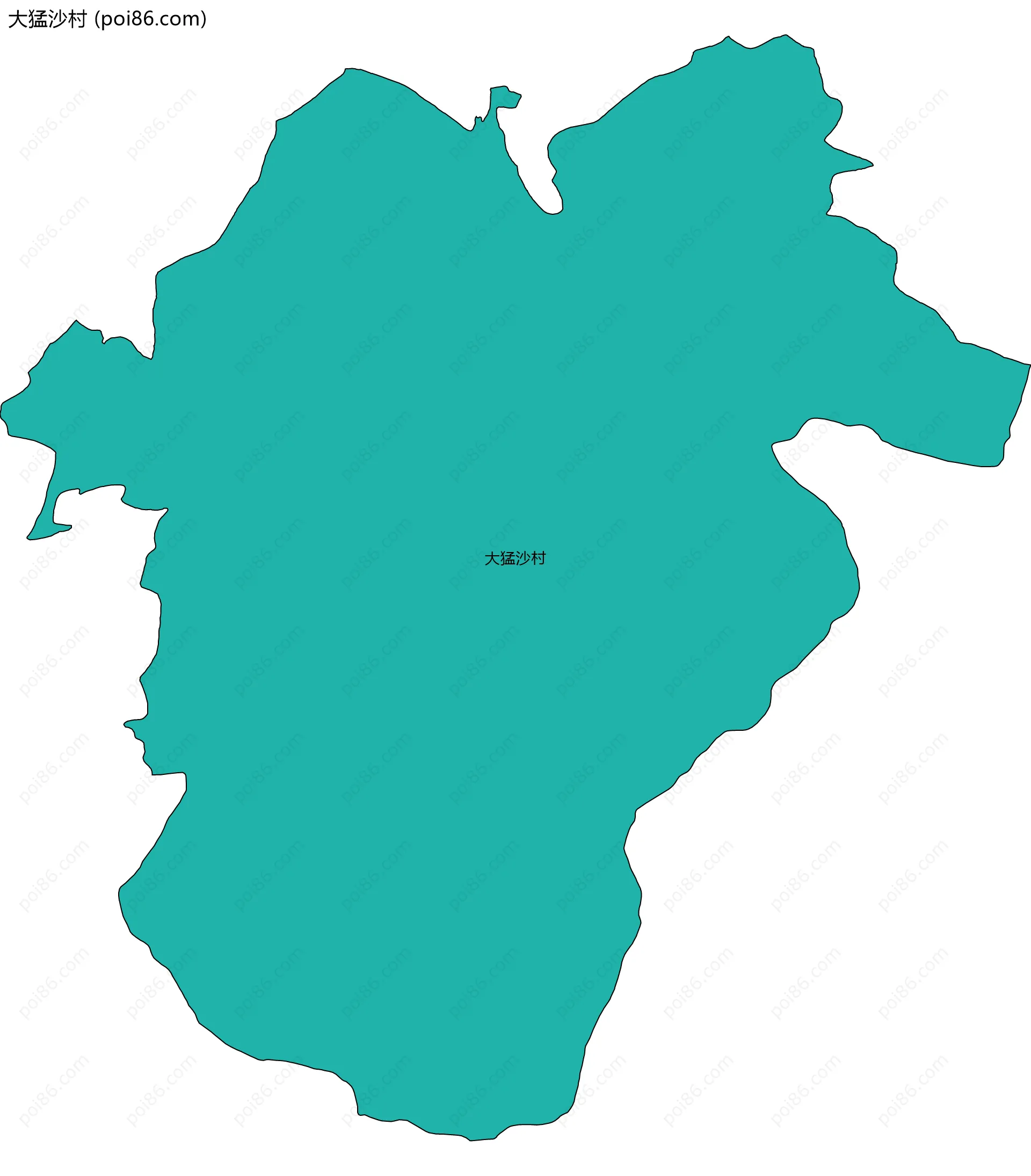 大猛沙村边界地图