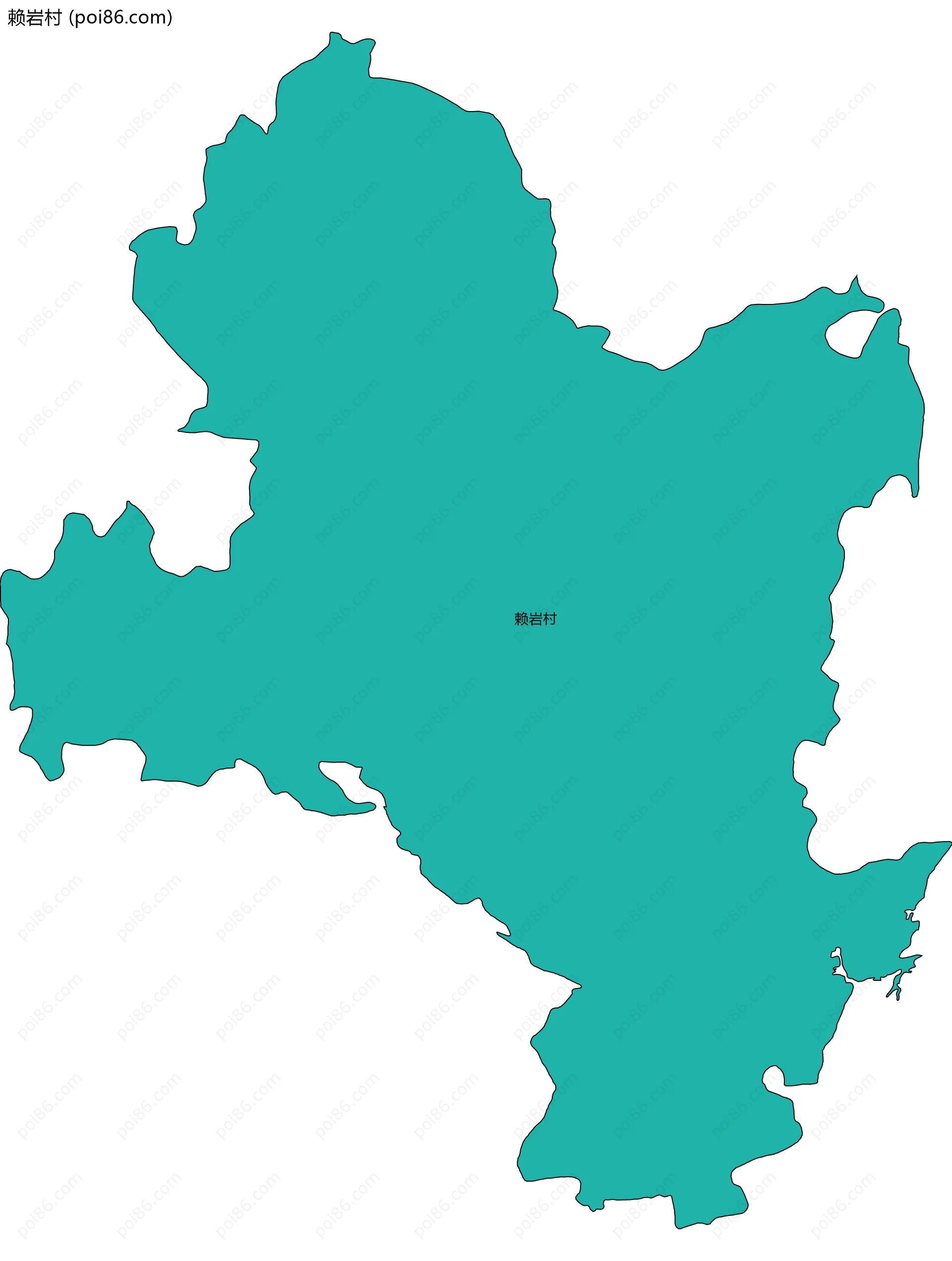 赖岩村边界地图