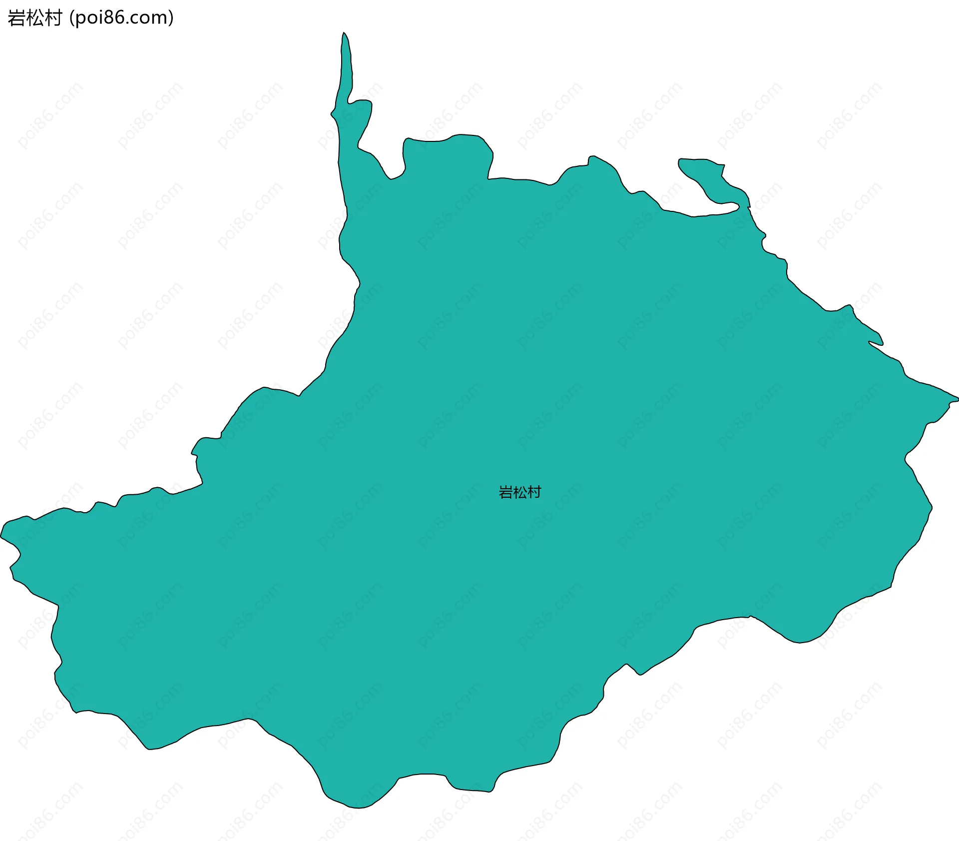 岩松村边界地图