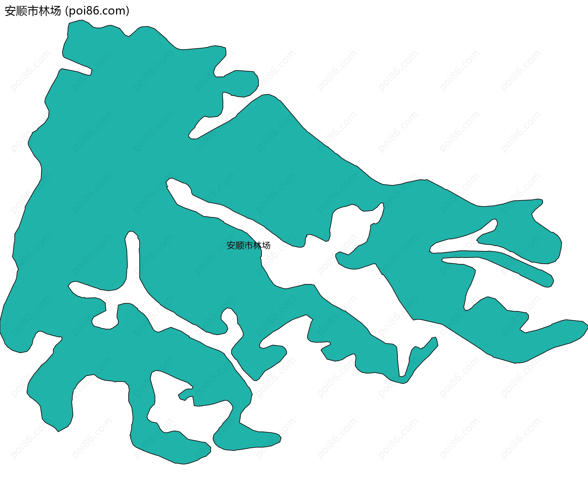 安顺市林场边界地图