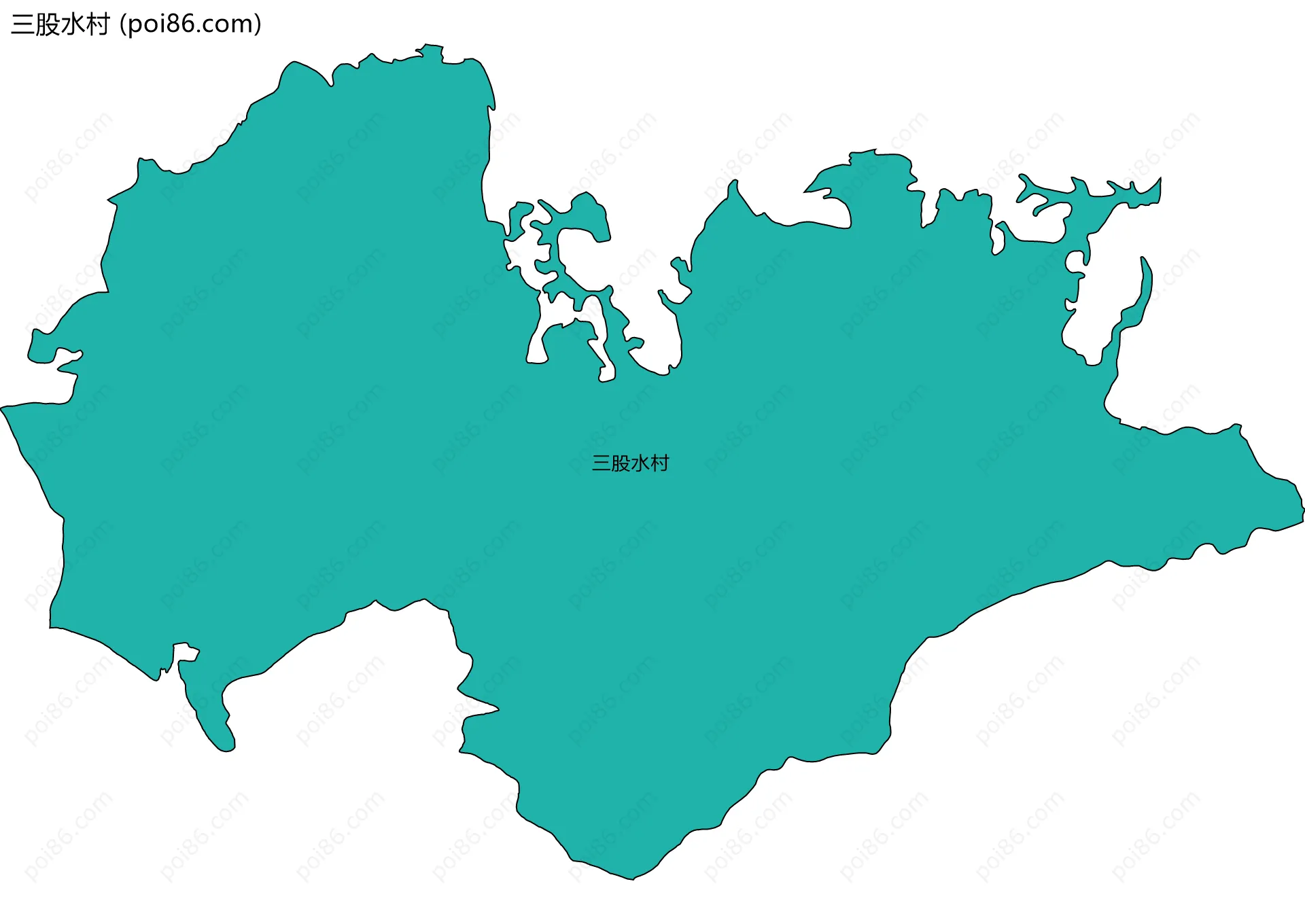 三股水村边界地图