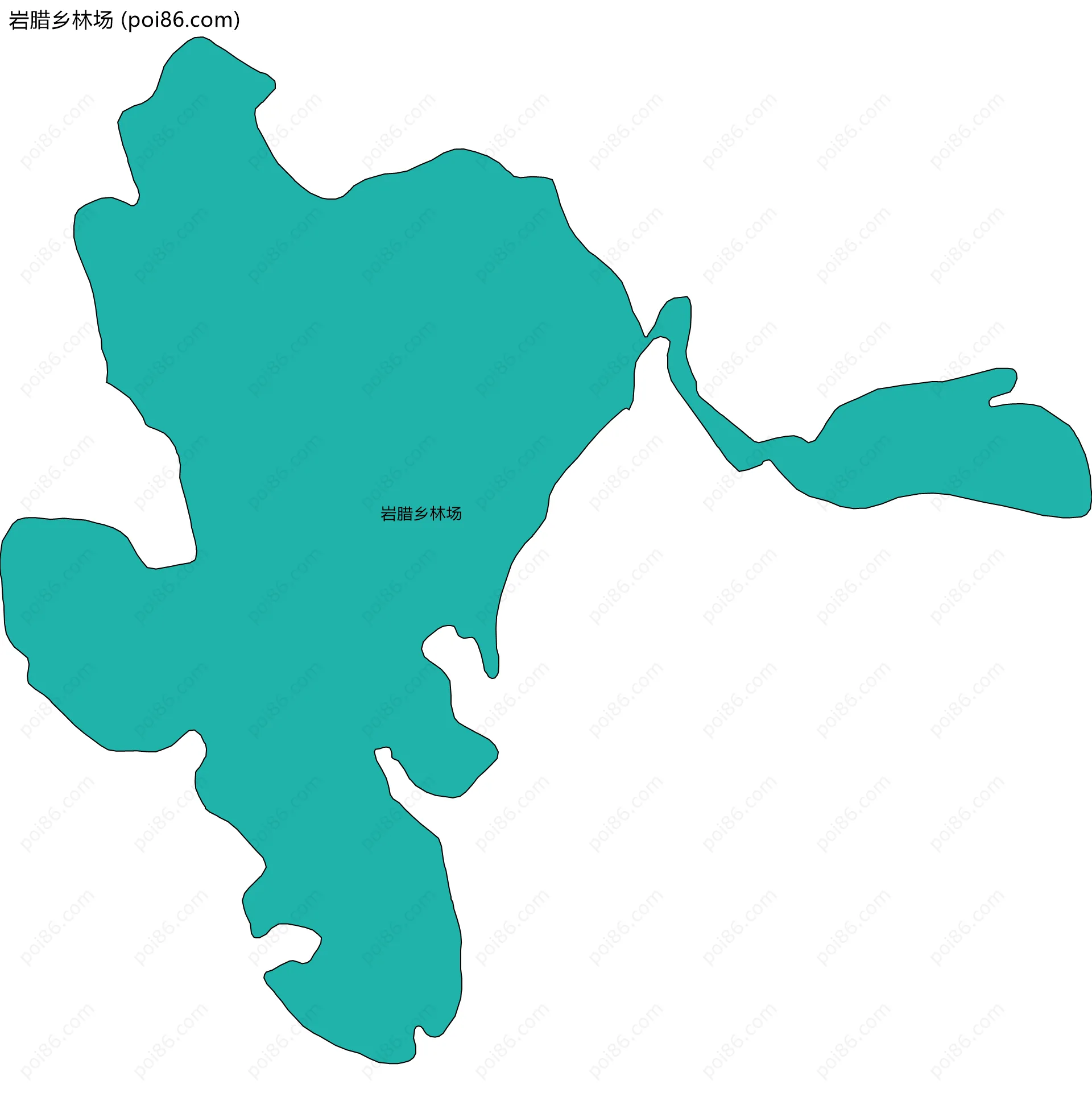 岩腊乡林场边界地图