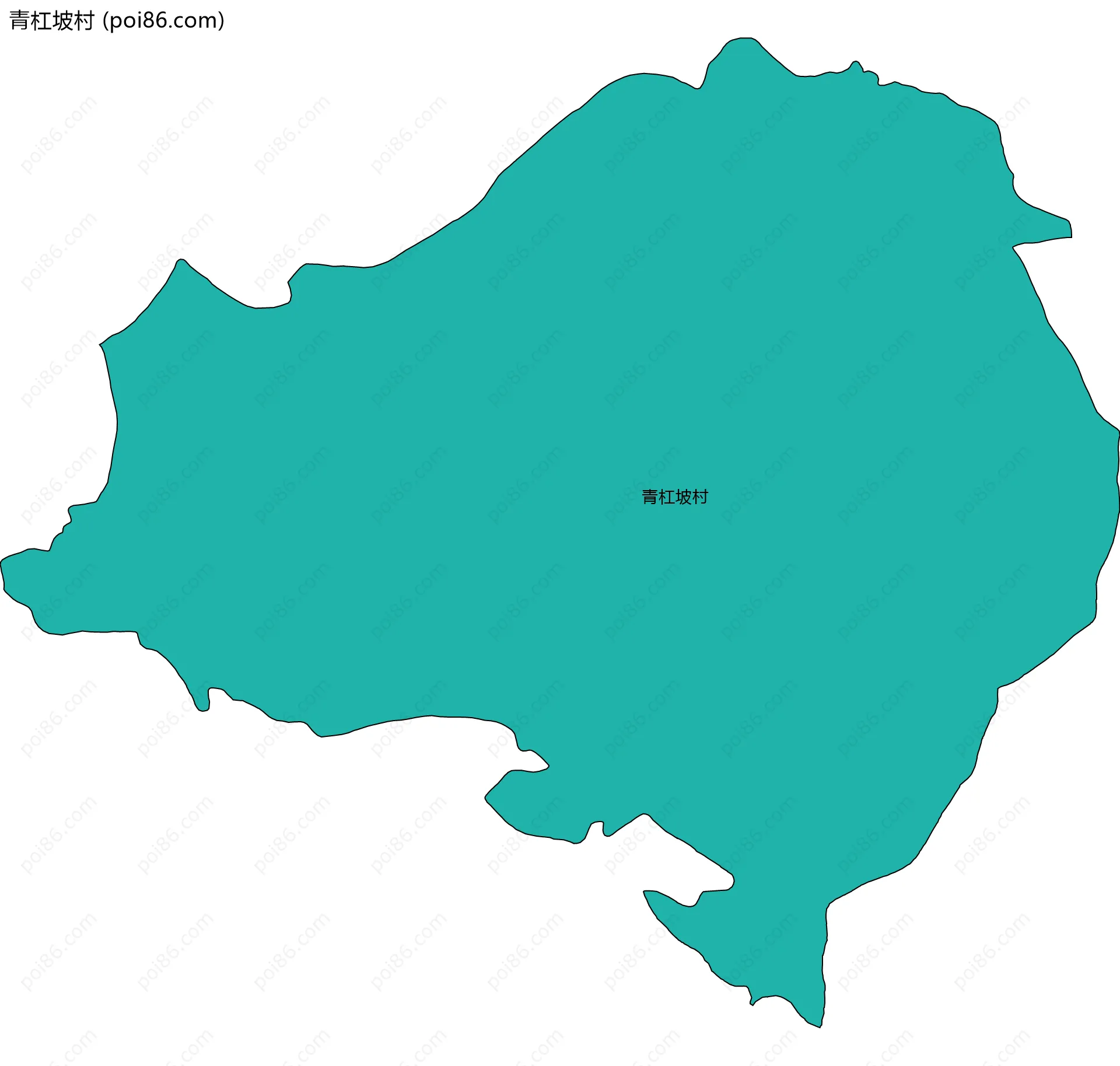 青杠坡村边界地图