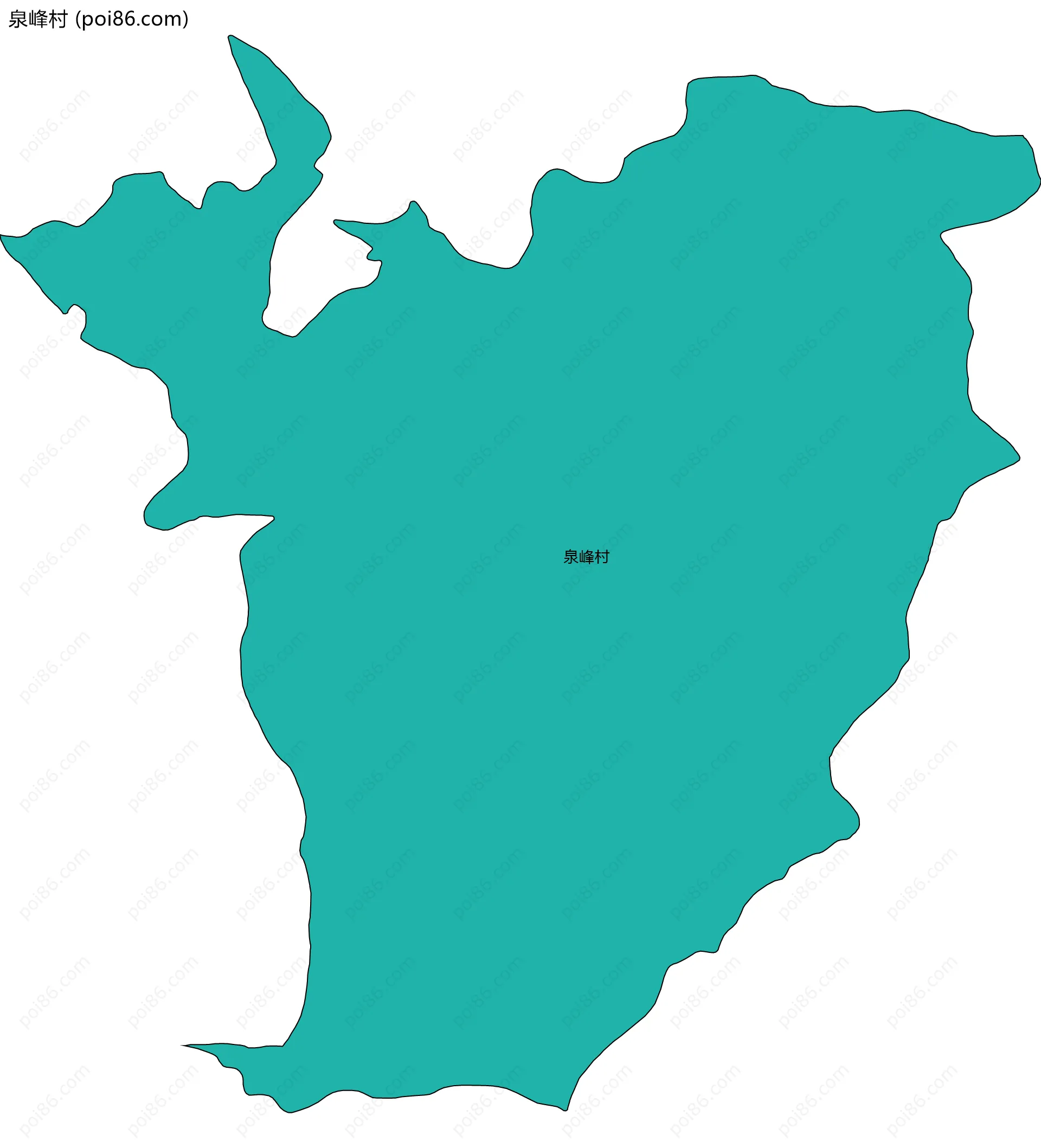 泉峰村边界地图