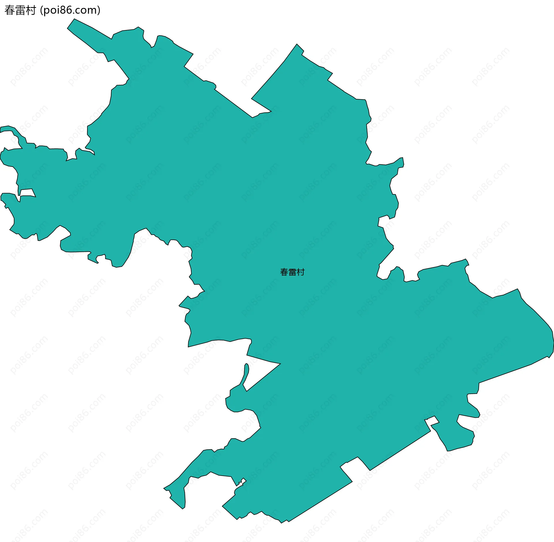 春雷村边界地图