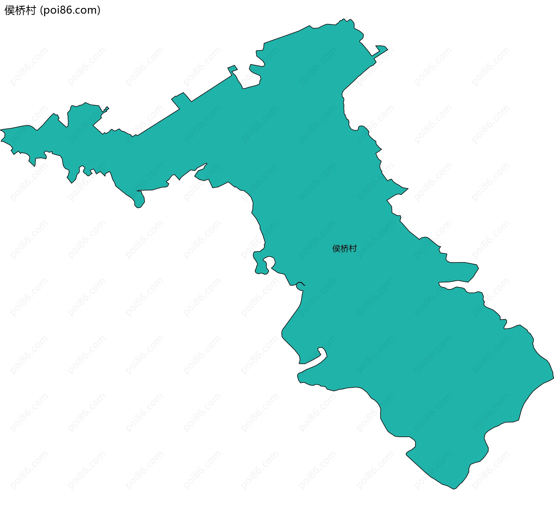 侯桥村边界地图