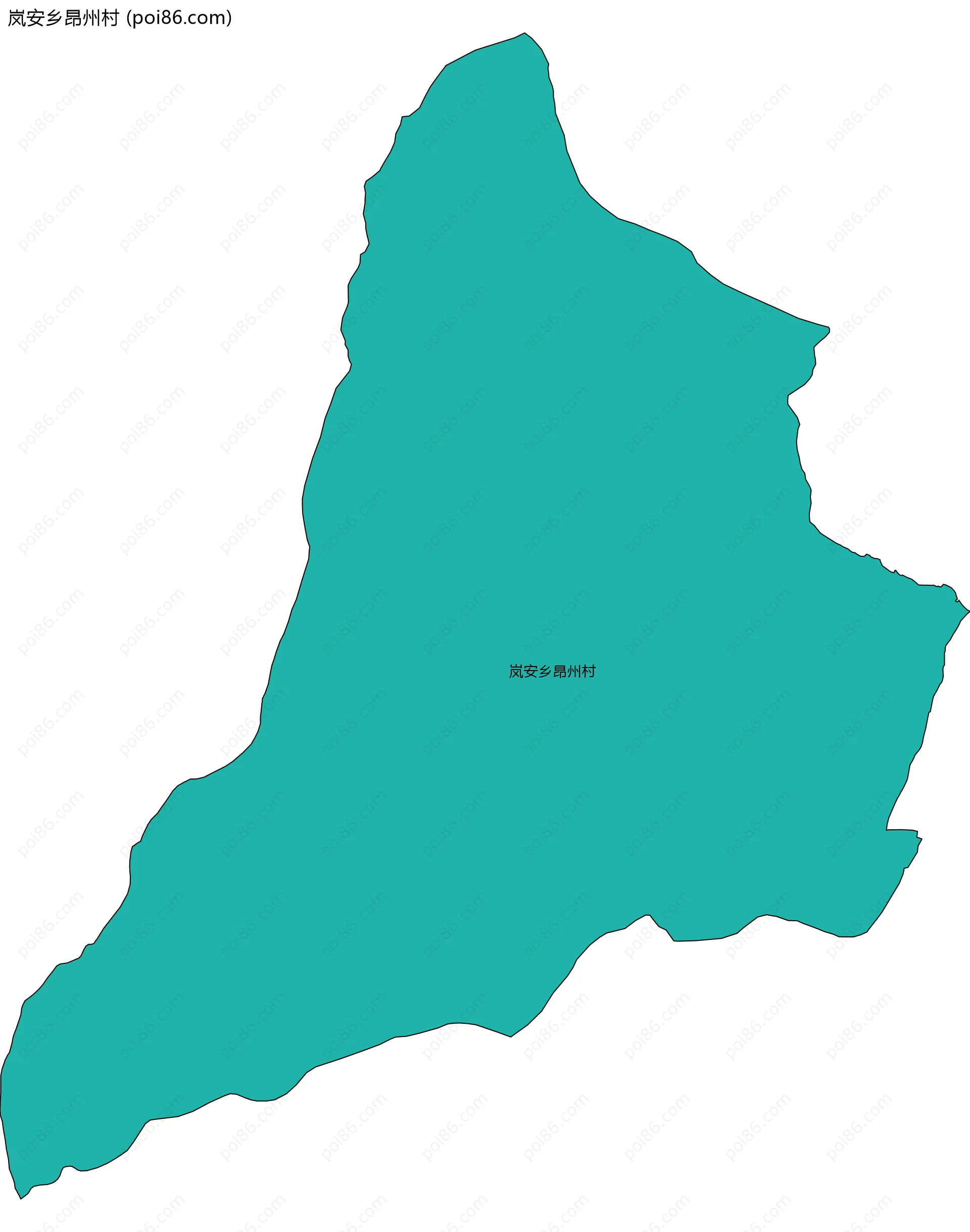 岚安乡昂州村边界地图