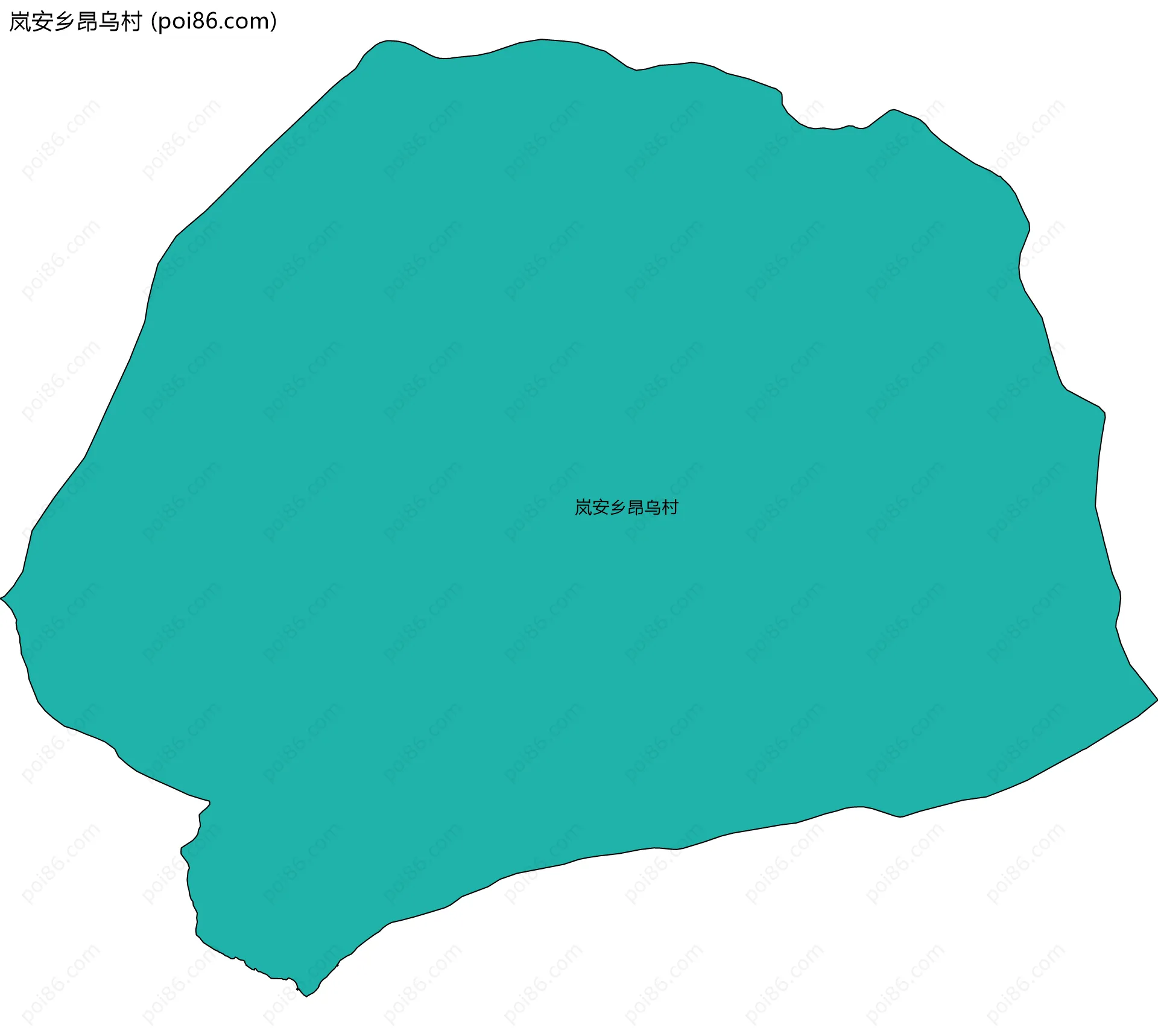 岚安乡昂乌村边界地图