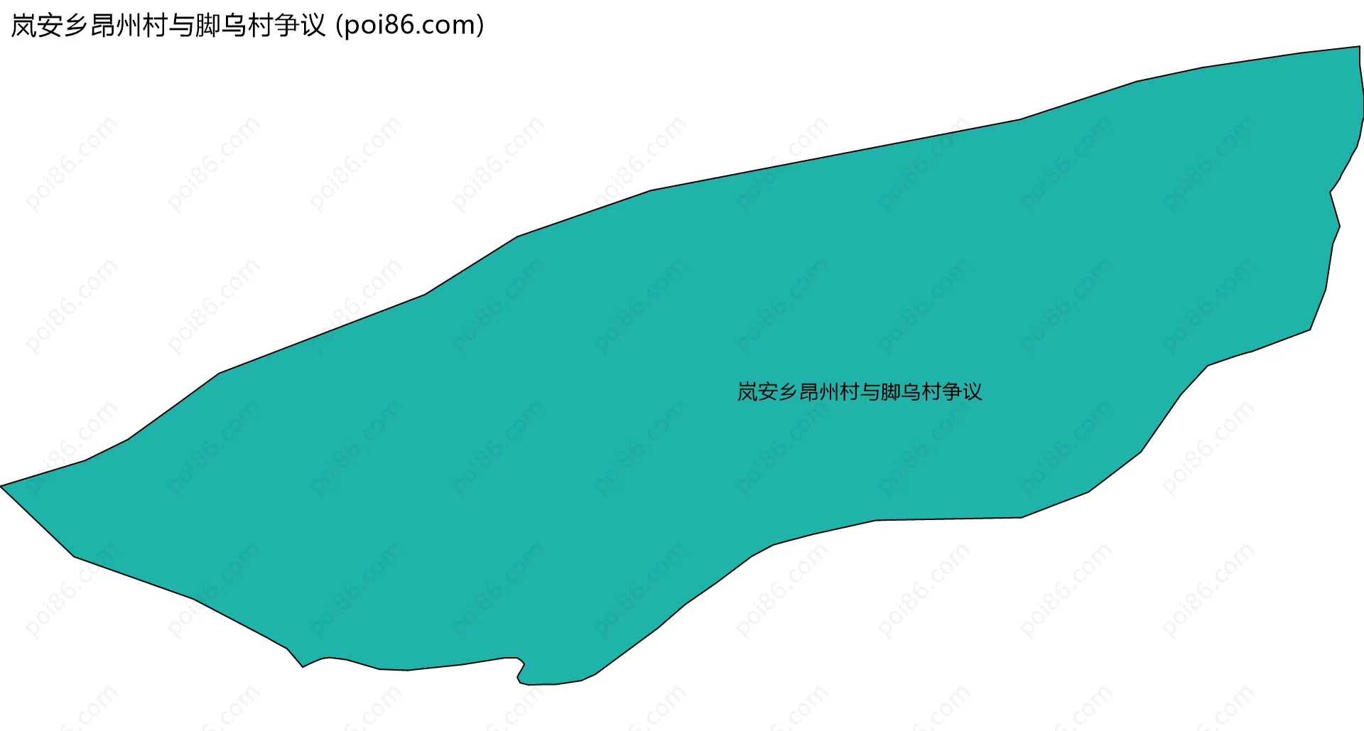 岚安乡昂州村与脚乌村争议边界地图