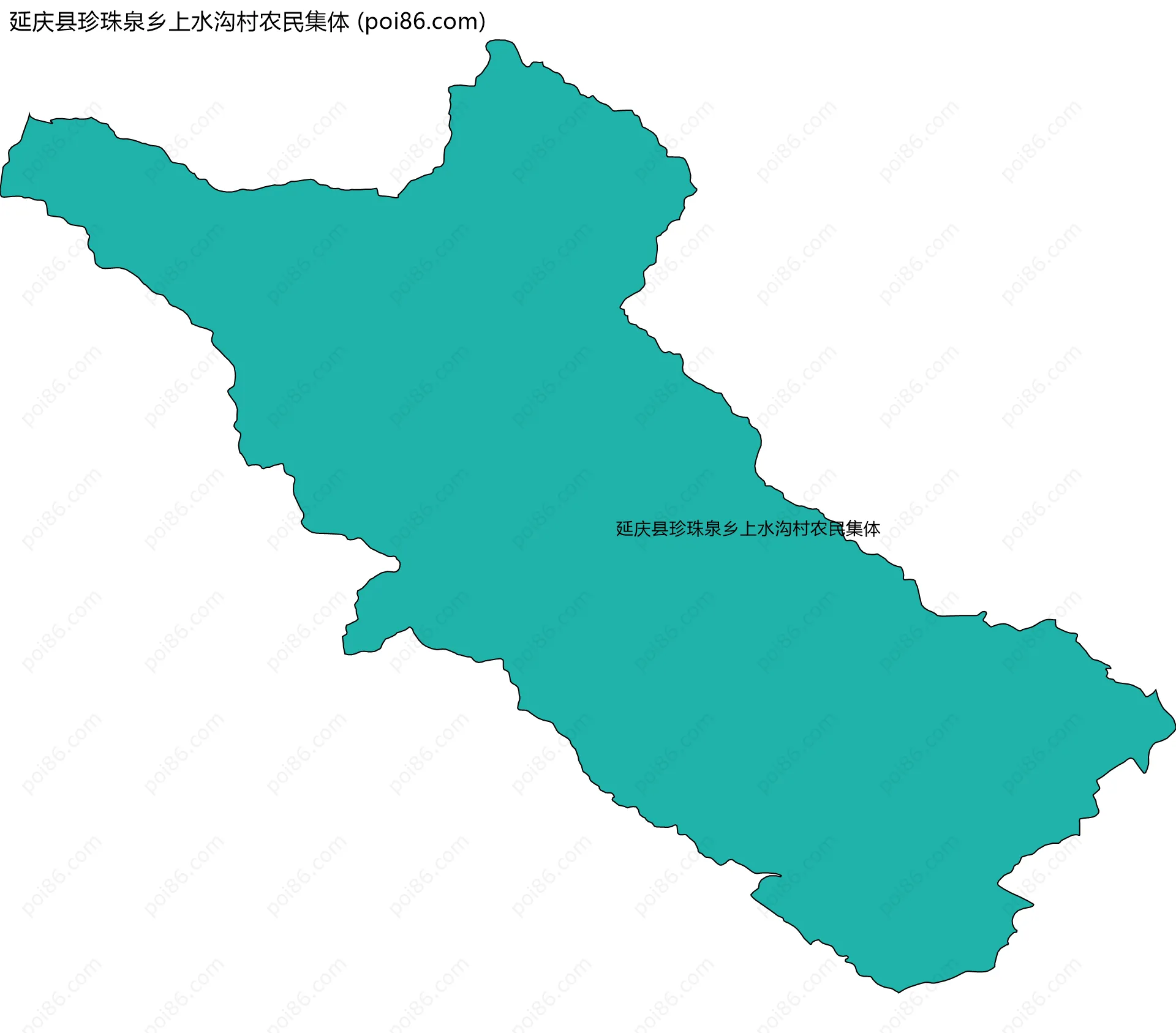 延庆县珍珠泉乡上水沟村农民集体边界地图