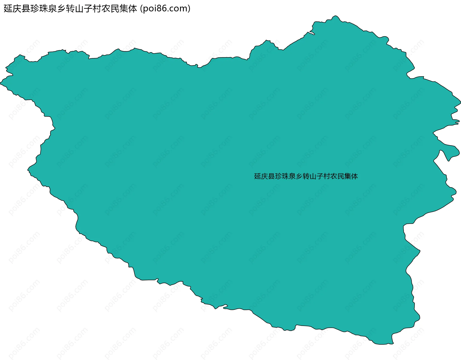 延庆县珍珠泉乡转山子村农民集体边界地图