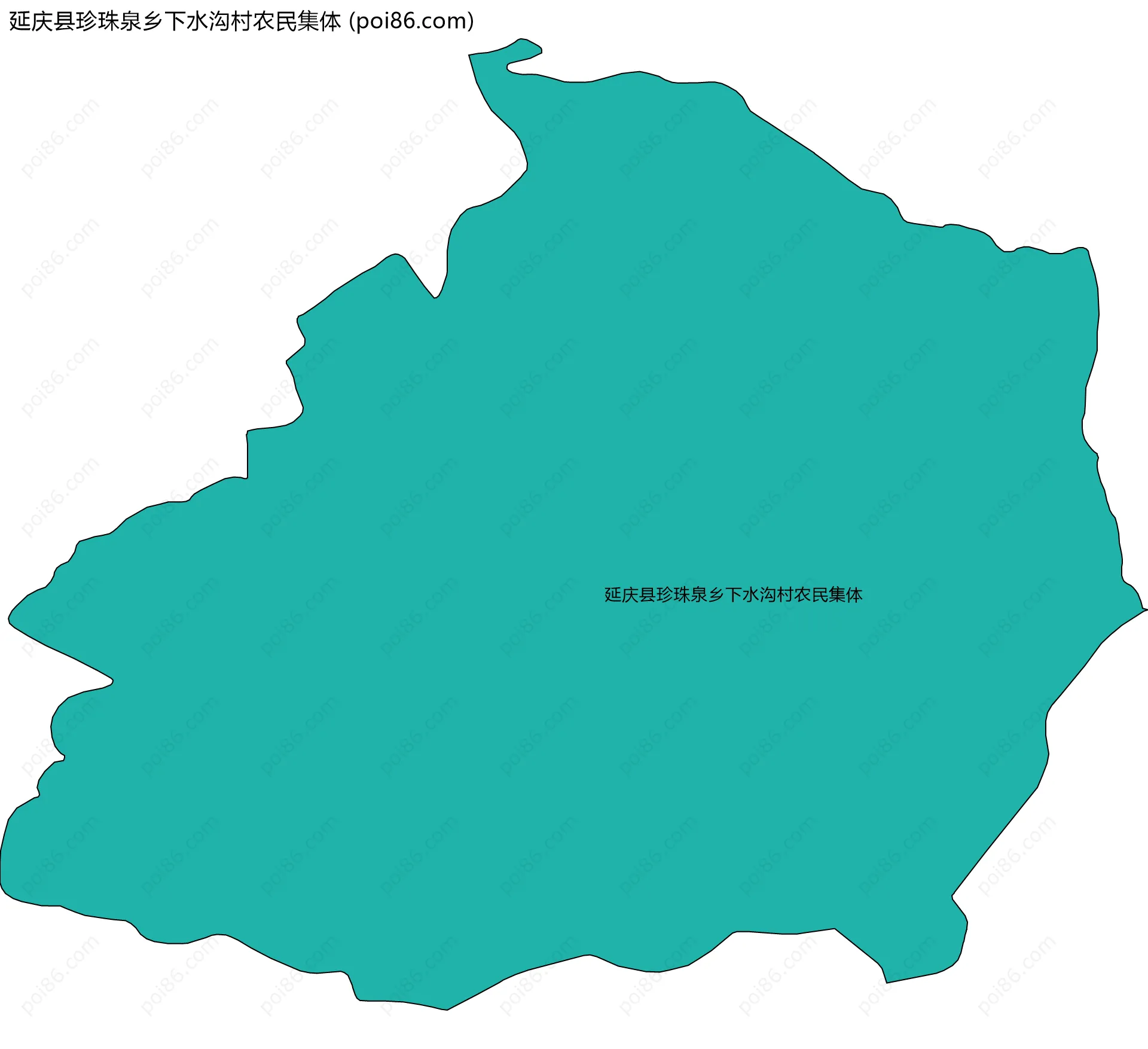 延庆县珍珠泉乡下水沟村农民集体边界地图