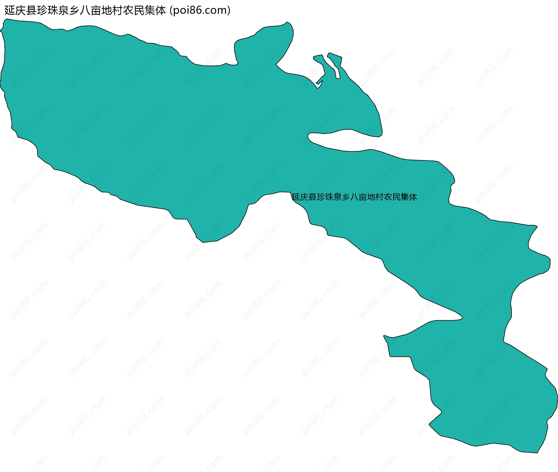 延庆县珍珠泉乡八亩地村农民集体边界地图