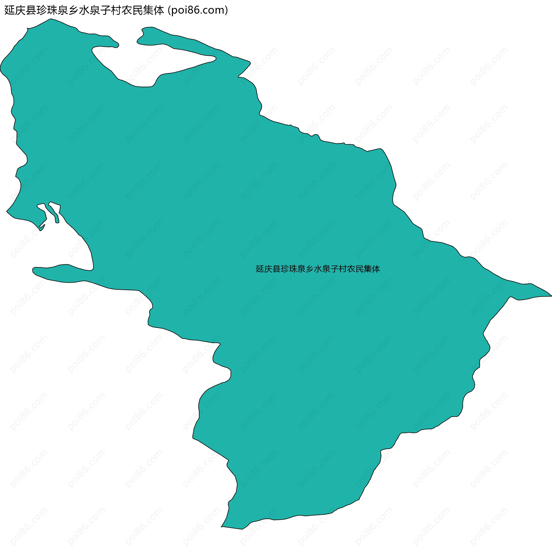 延庆县珍珠泉乡水泉子村农民集体边界地图
