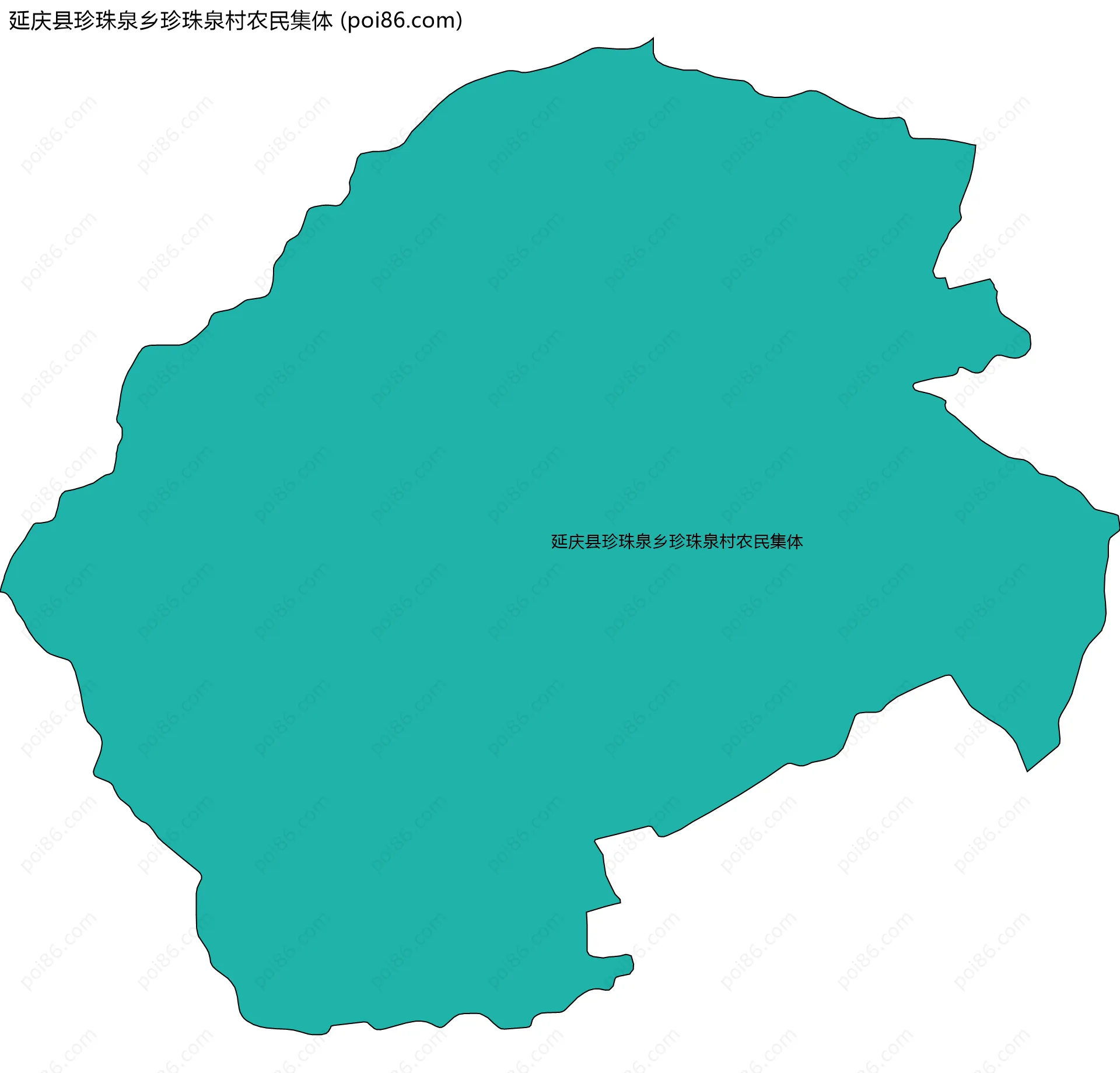 延庆县珍珠泉乡珍珠泉村农民集体边界地图