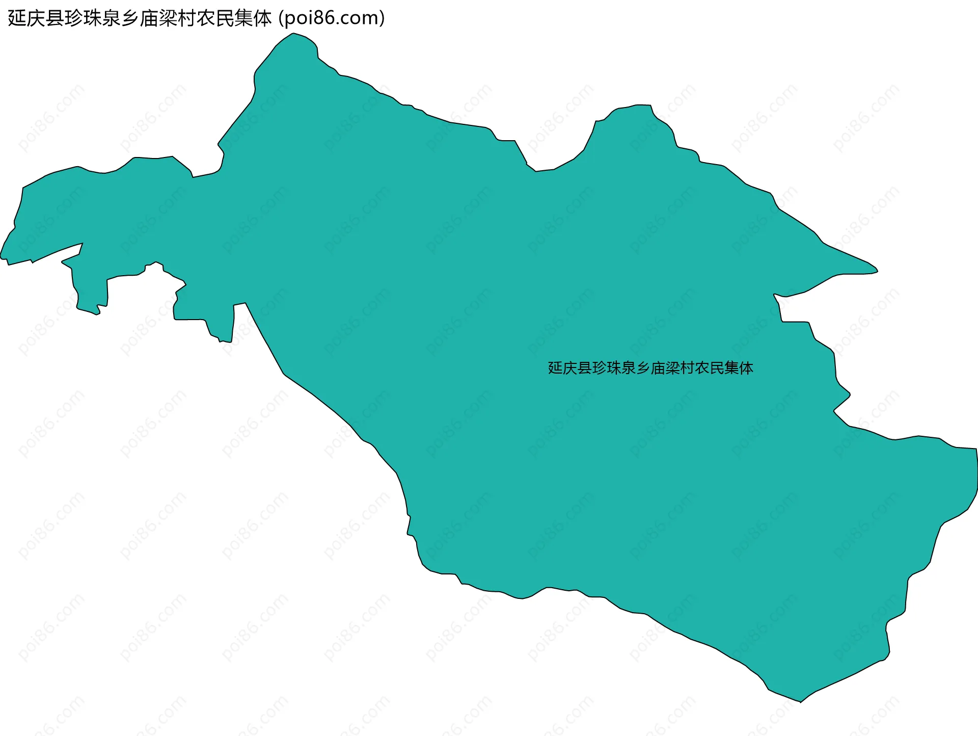 延庆县珍珠泉乡庙梁村农民集体边界地图