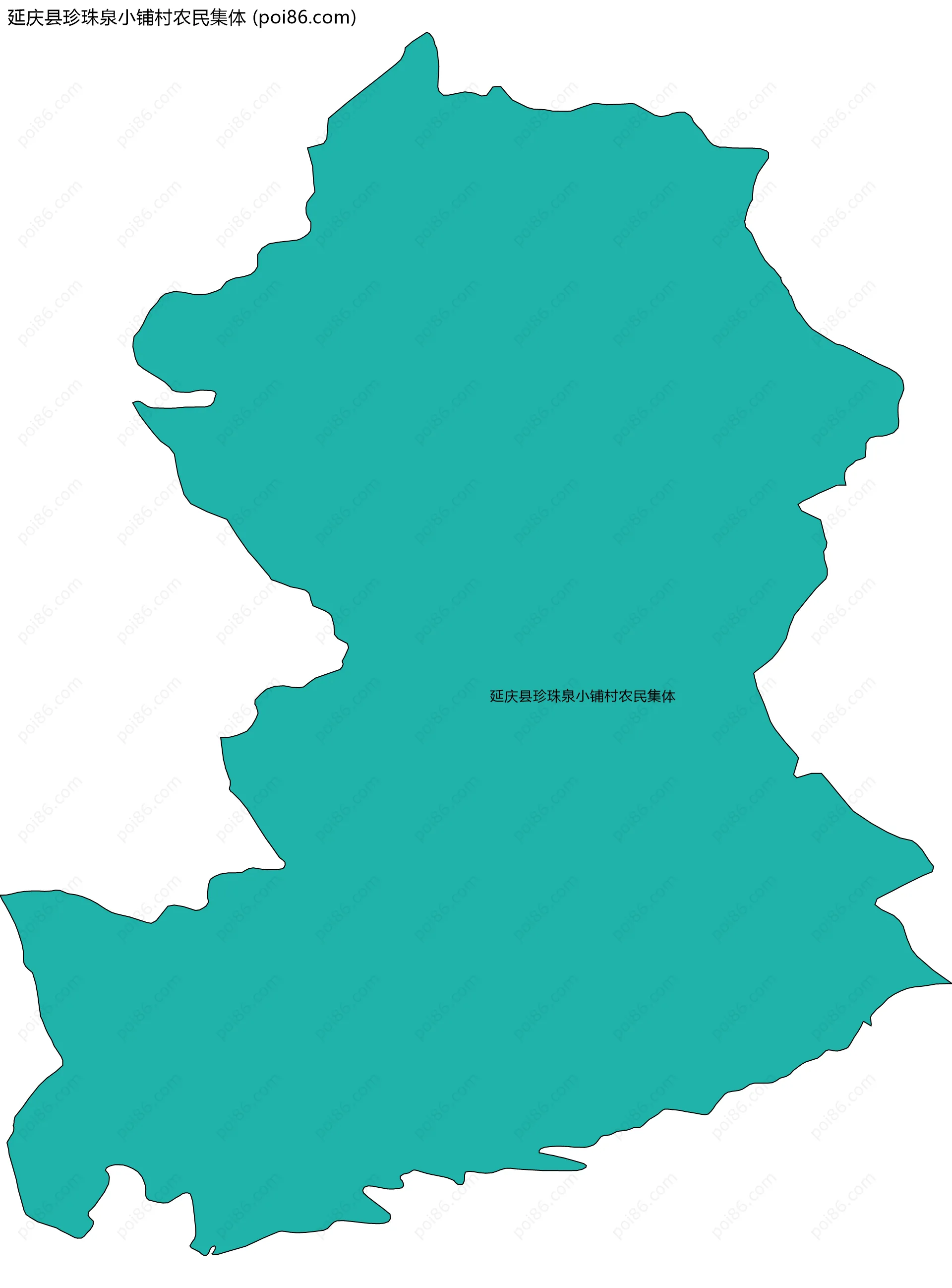 延庆县珍珠泉小铺村农民集体边界地图