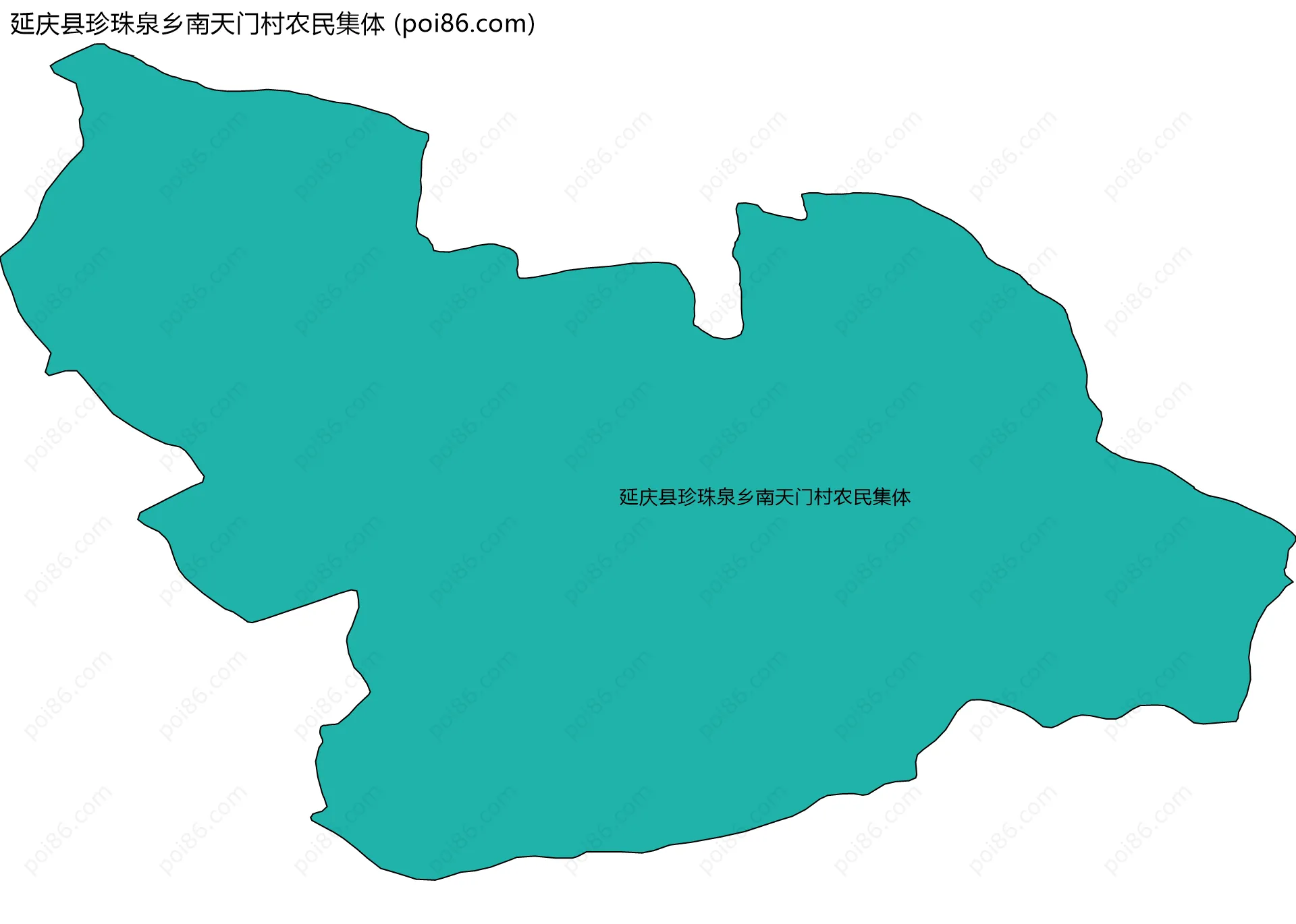 延庆县珍珠泉乡南天门村农民集体边界地图