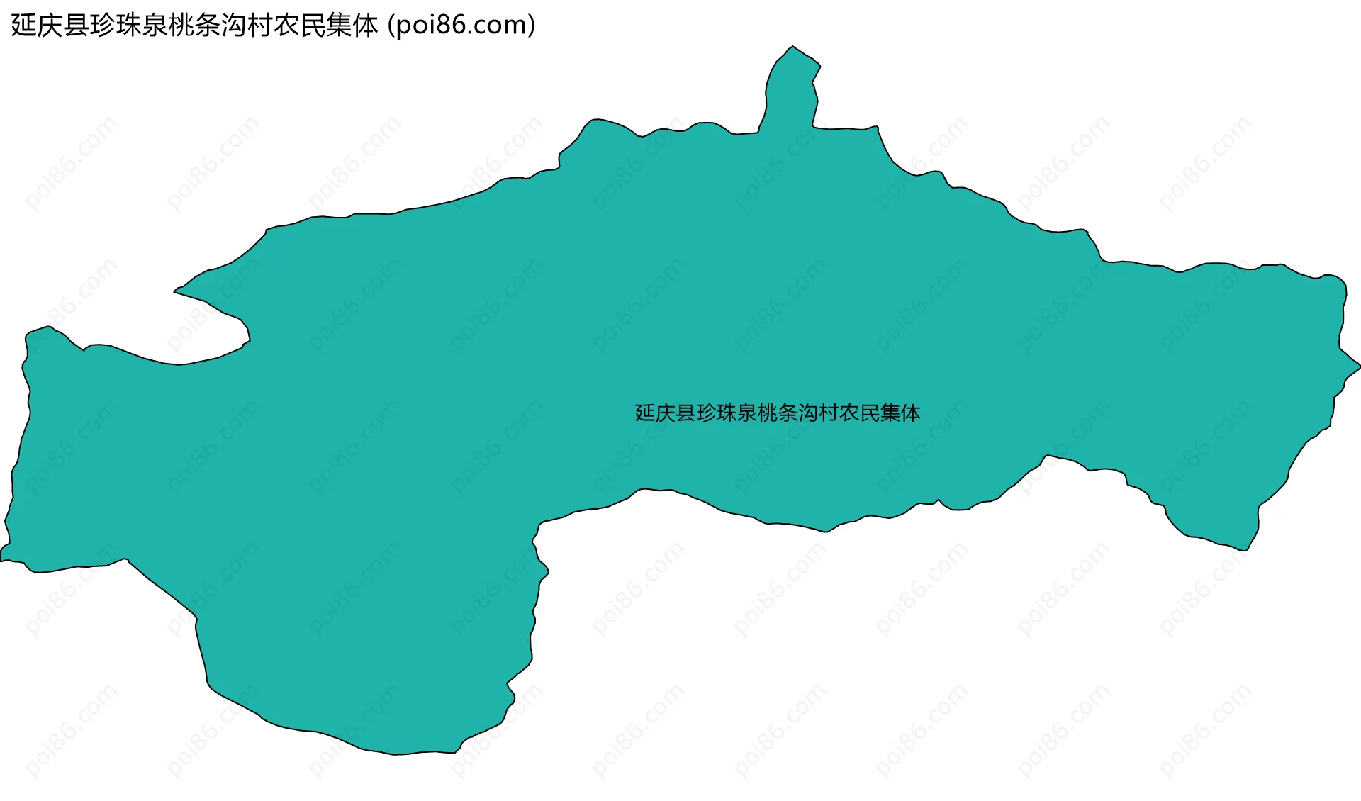 延庆县珍珠泉桃条沟村农民集体边界地图