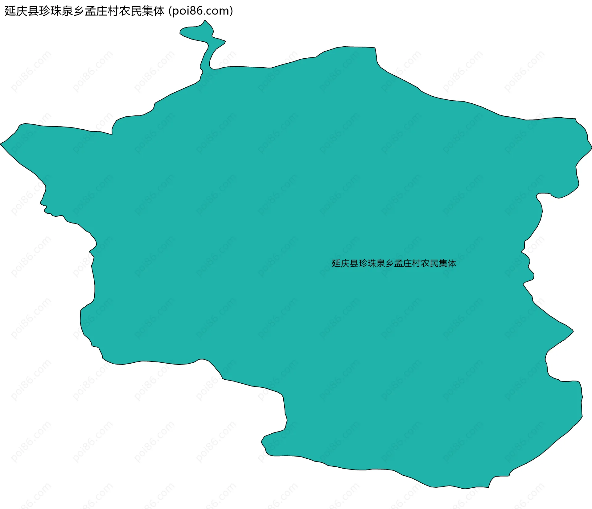 延庆县珍珠泉乡孟庄村农民集体边界地图