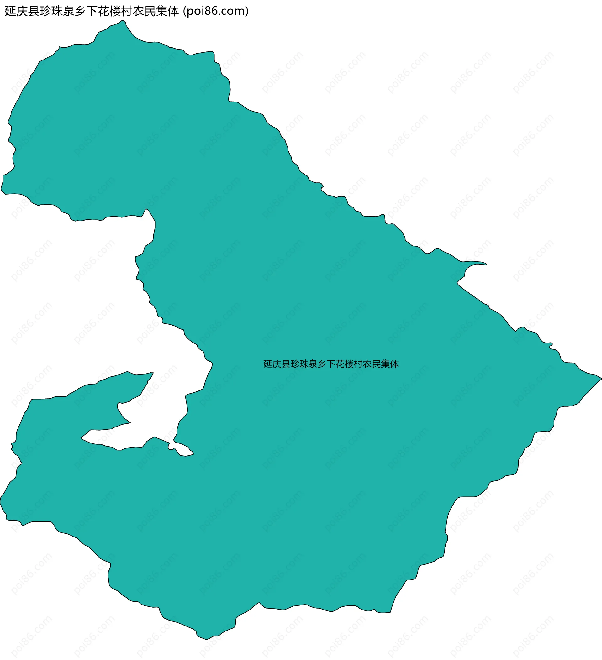 延庆县珍珠泉乡下花楼村农民集体边界地图