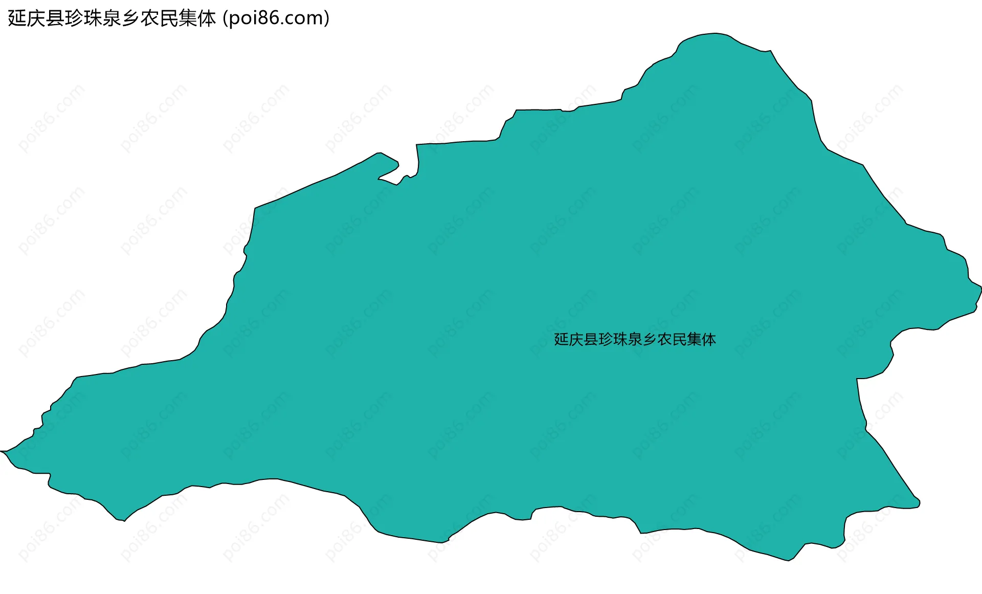 延庆县珍珠泉乡农民集体边界地图