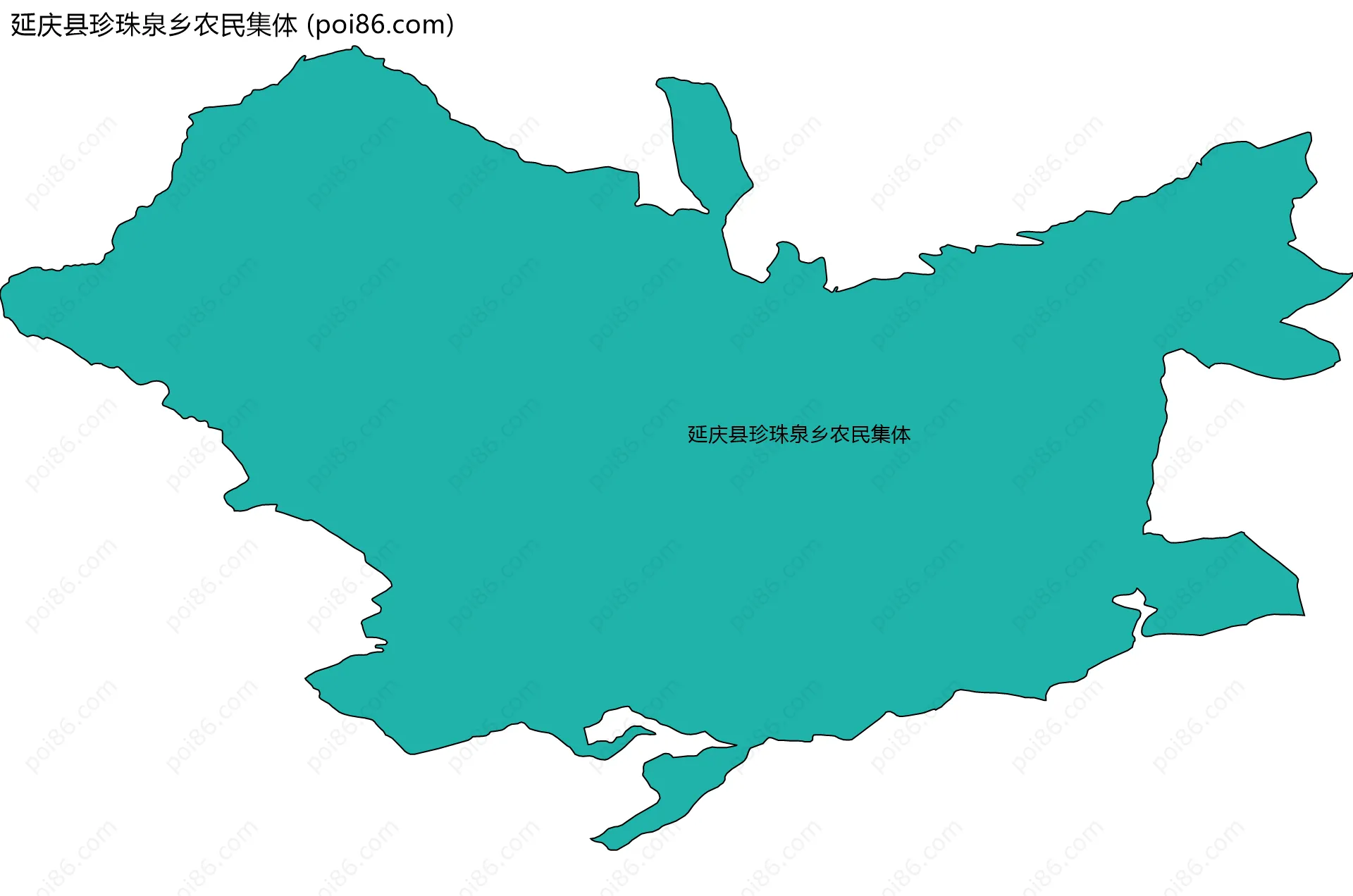 延庆县珍珠泉乡农民集体边界地图