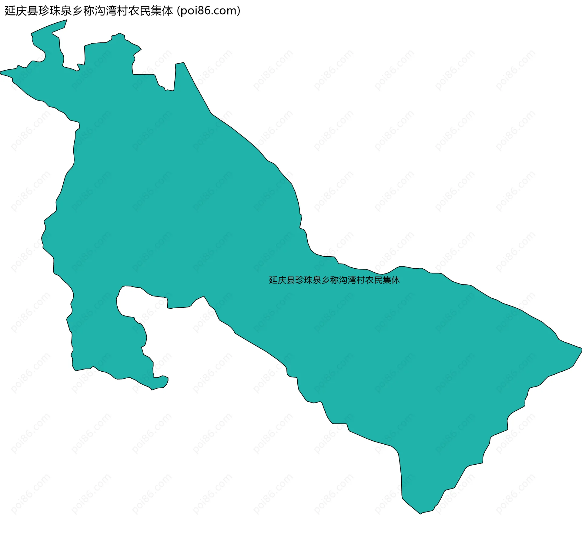 延庆县珍珠泉乡称沟湾村农民集体边界地图