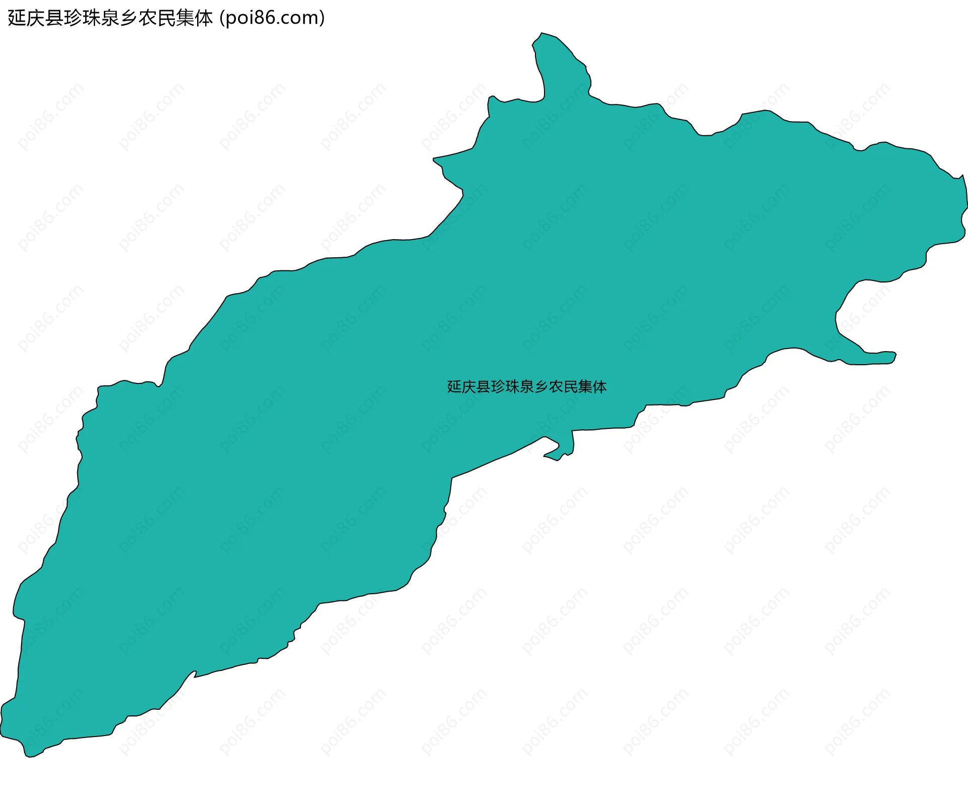 延庆县珍珠泉乡农民集体边界地图