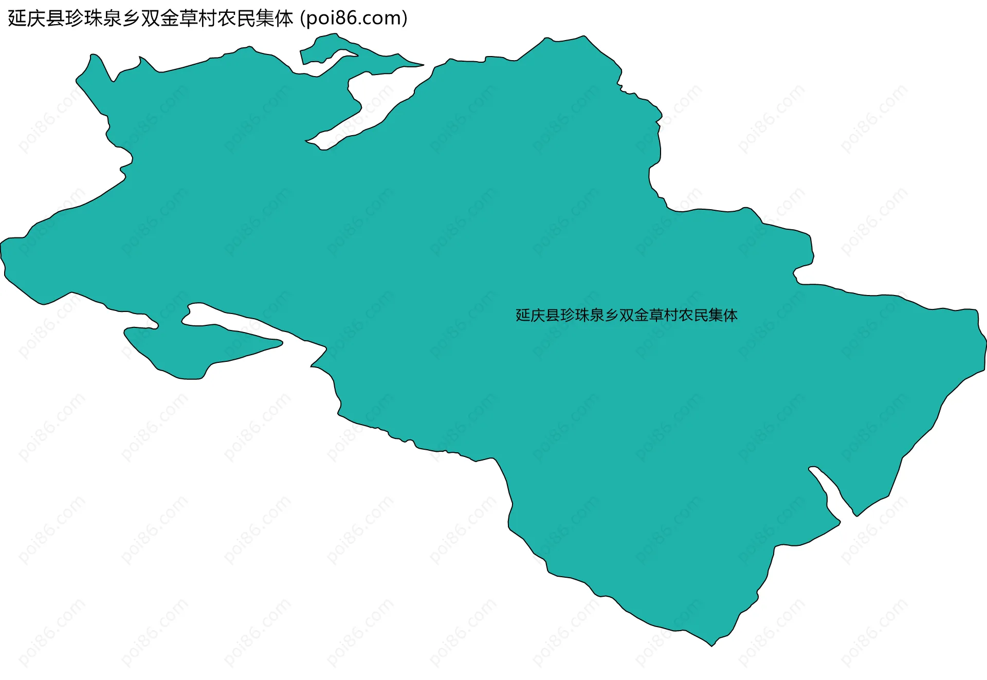 延庆县珍珠泉乡双金草村农民集体边界地图