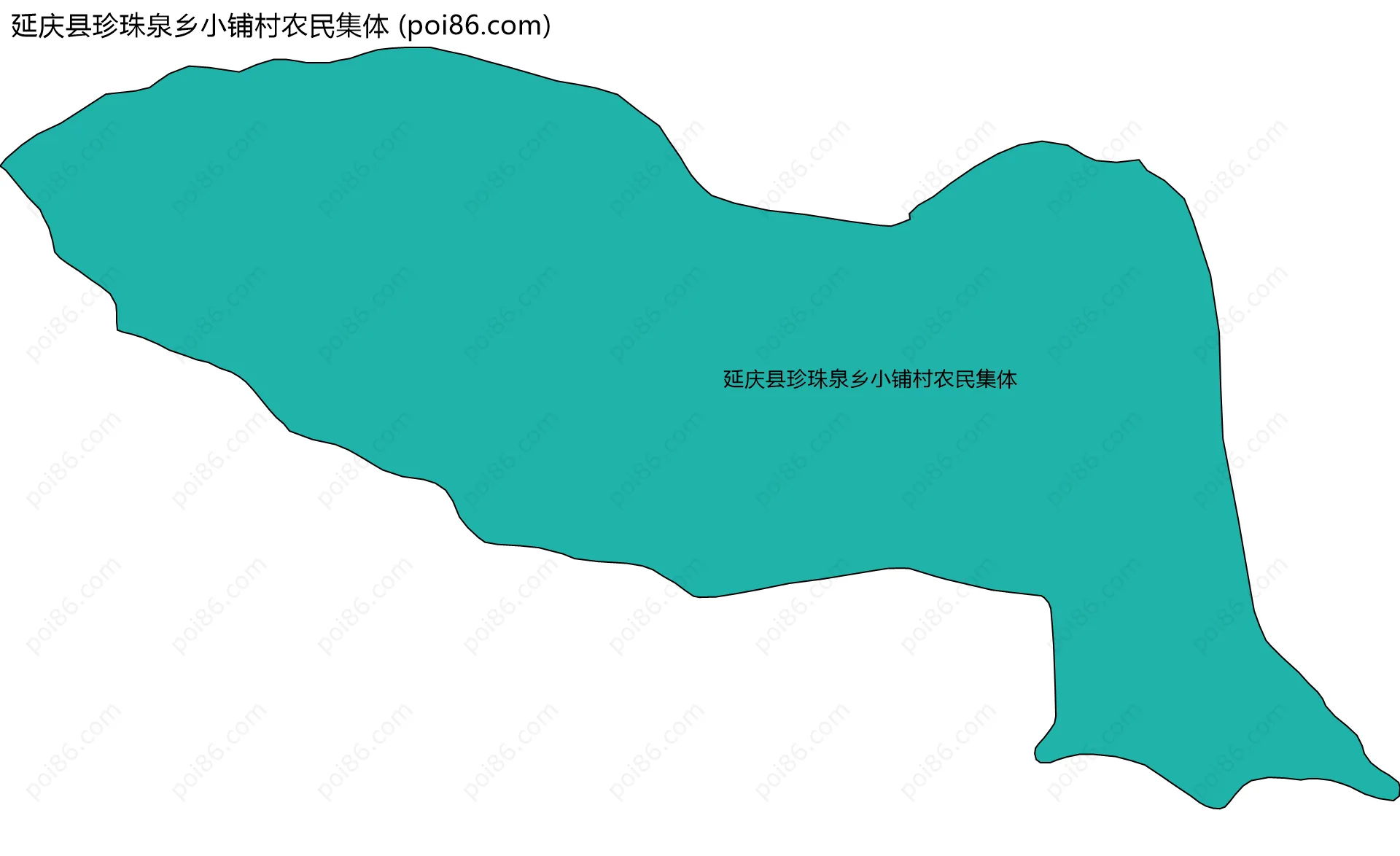 延庆县珍珠泉乡小铺村农民集体边界地图