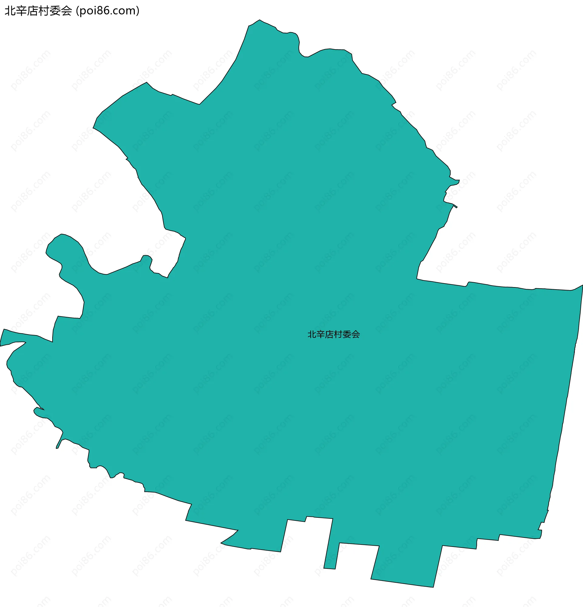 北辛店村委会边界地图
