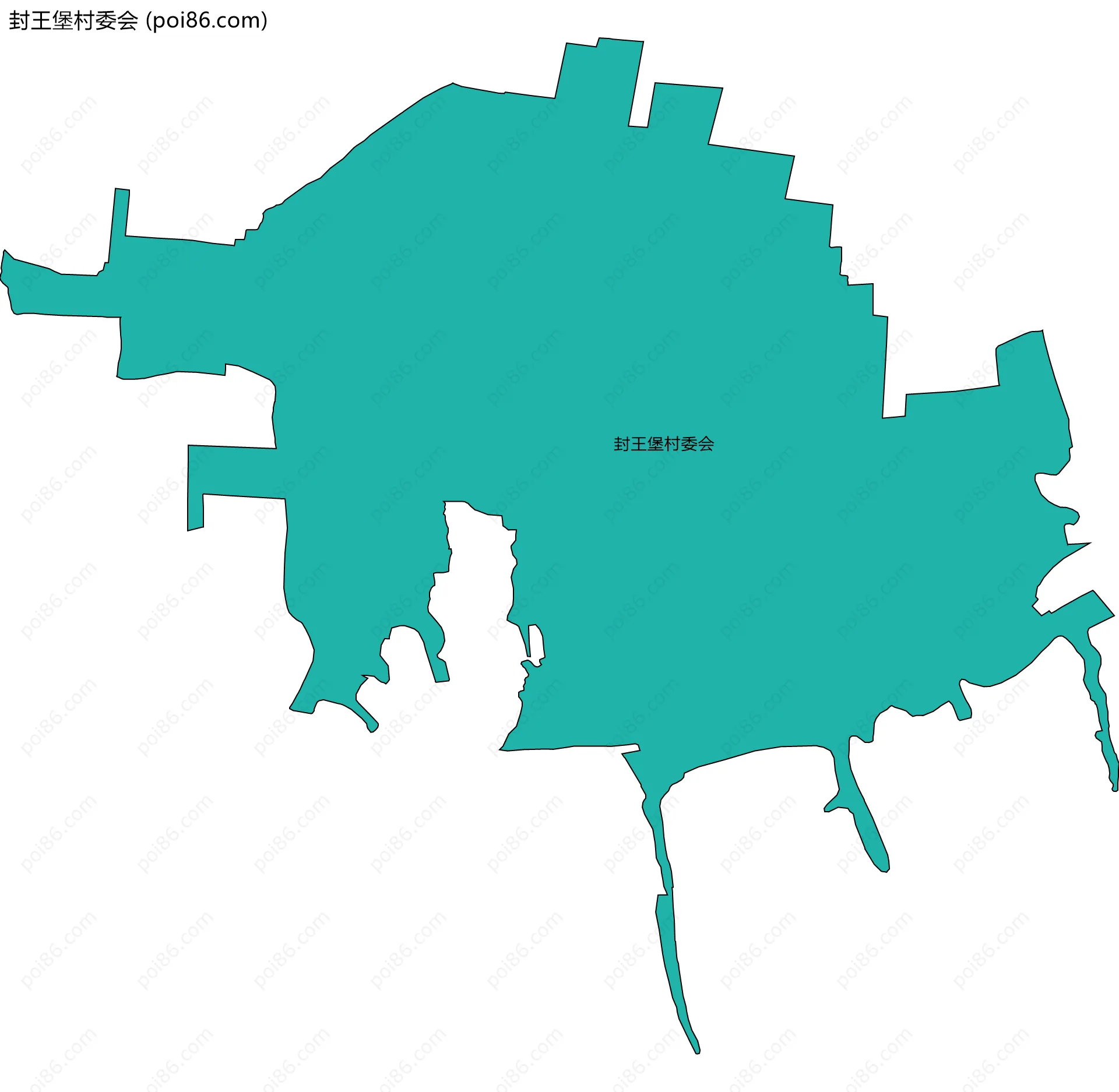 封王堡村委会边界地图