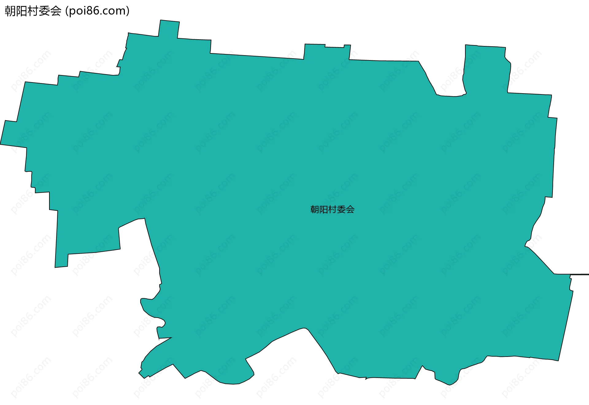 朝阳村委会边界地图