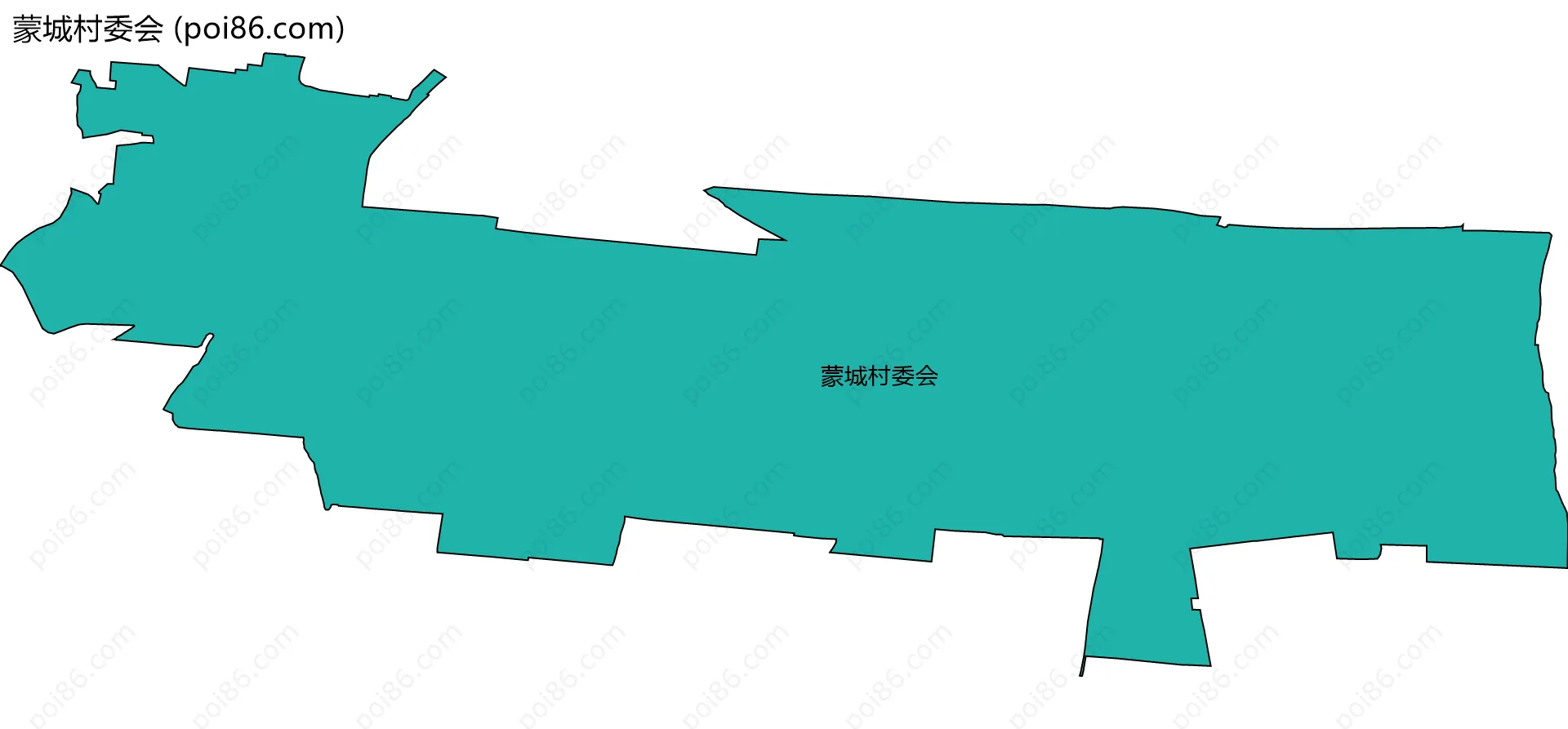 蒙城村委会边界地图