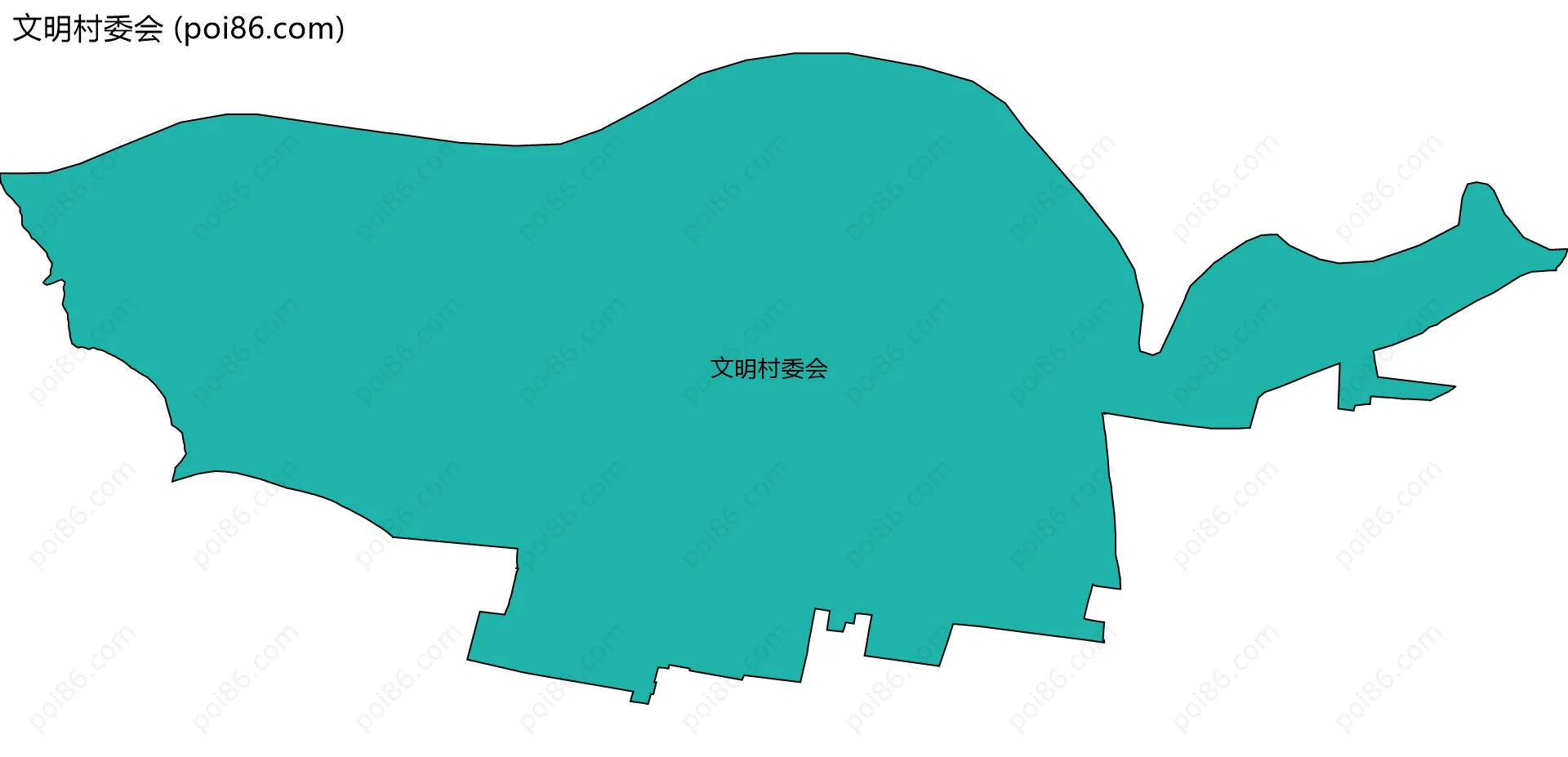 文明村委会边界地图