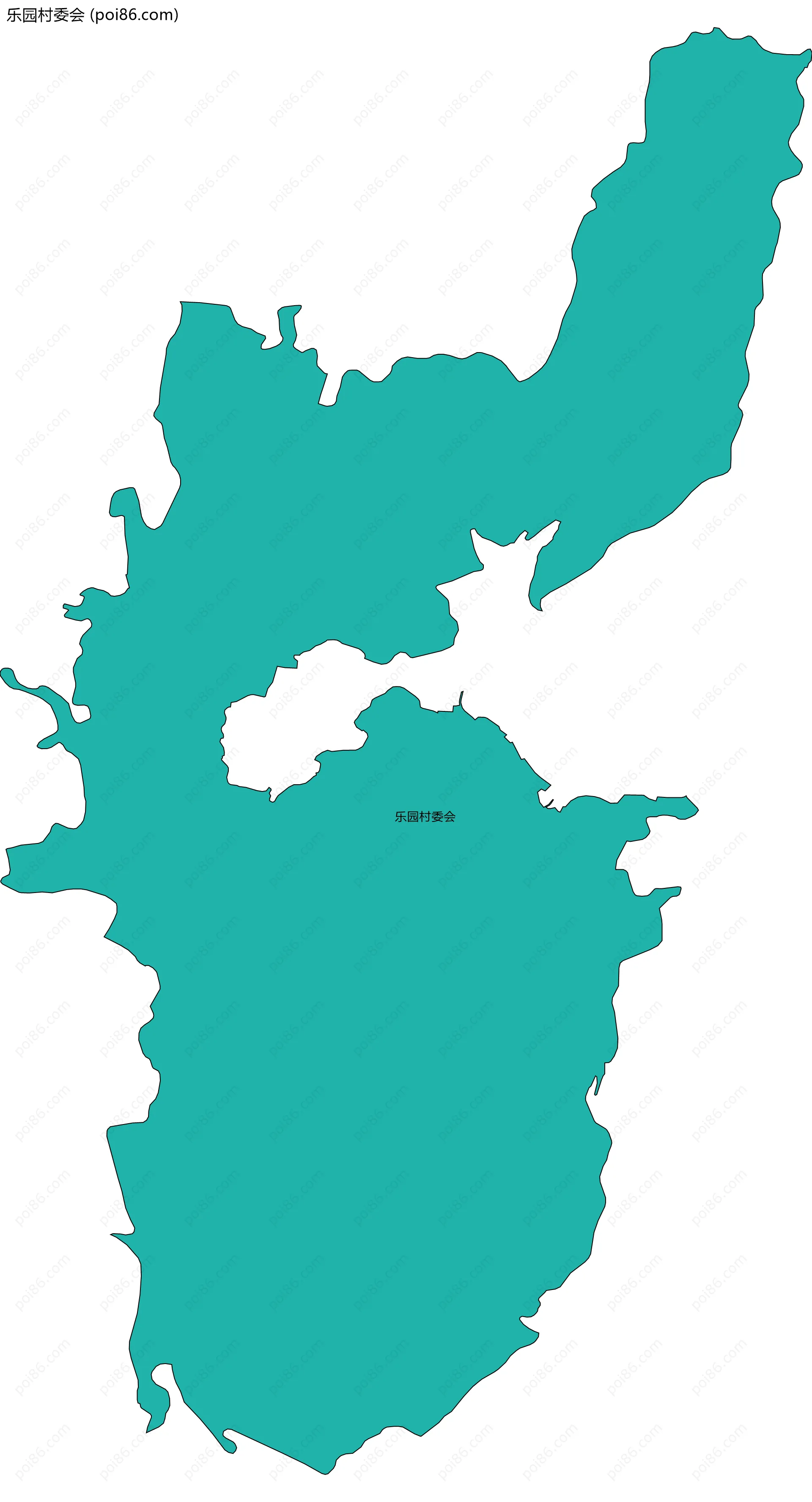 乐园村委会边界地图