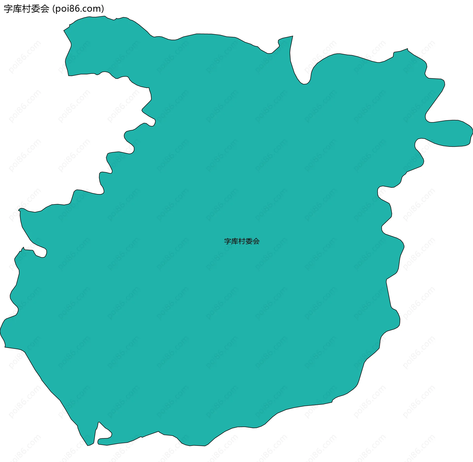 字库村委会边界地图