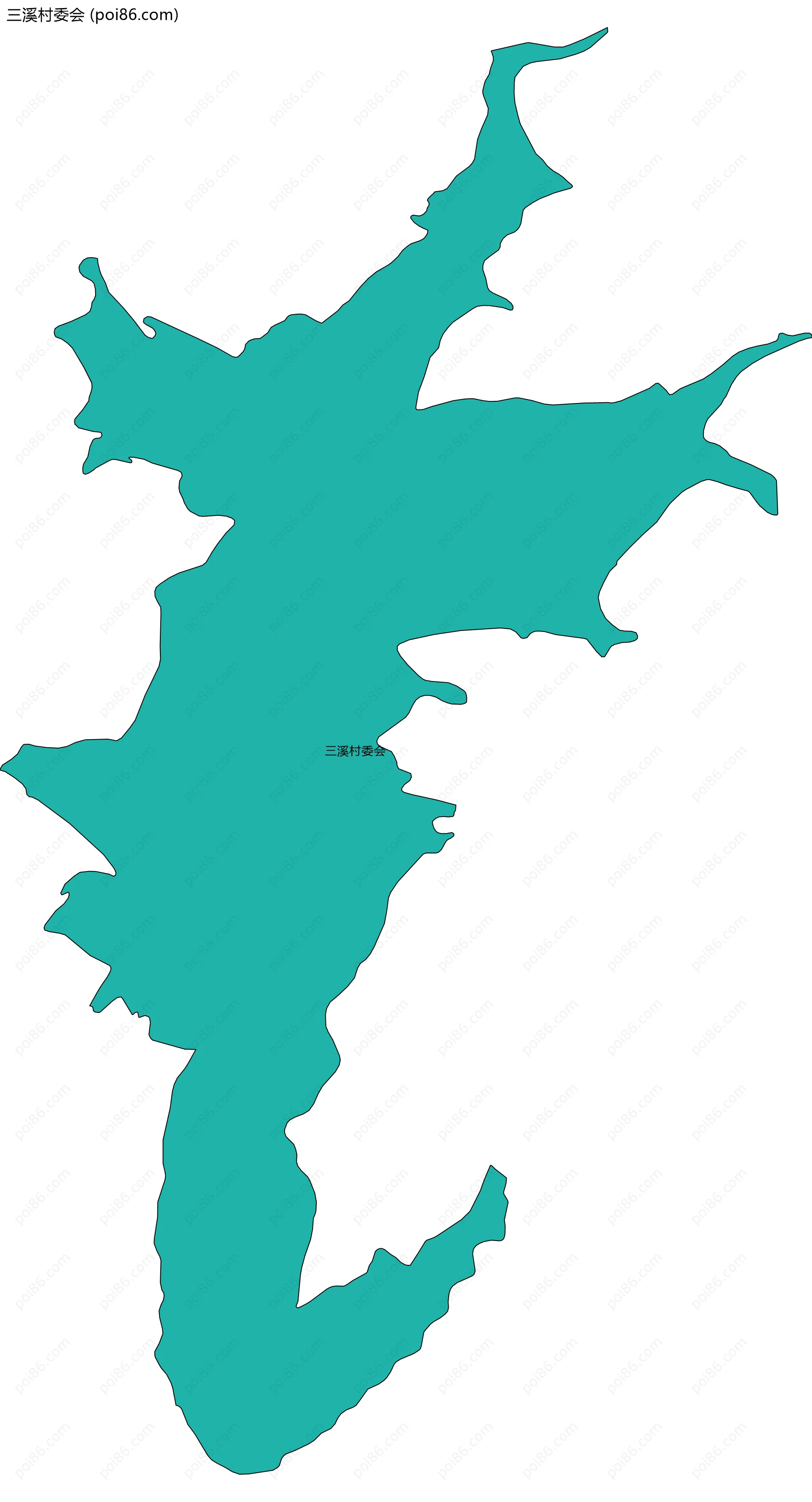 三溪村委会边界地图