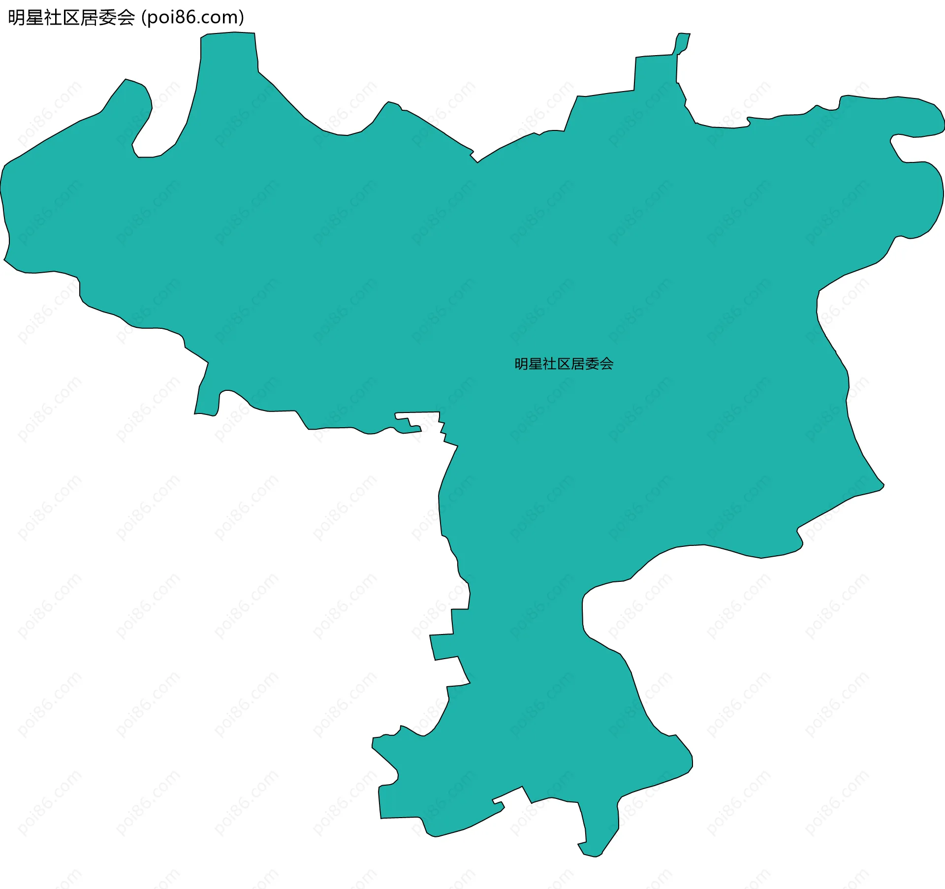 明星社区居委会边界地图