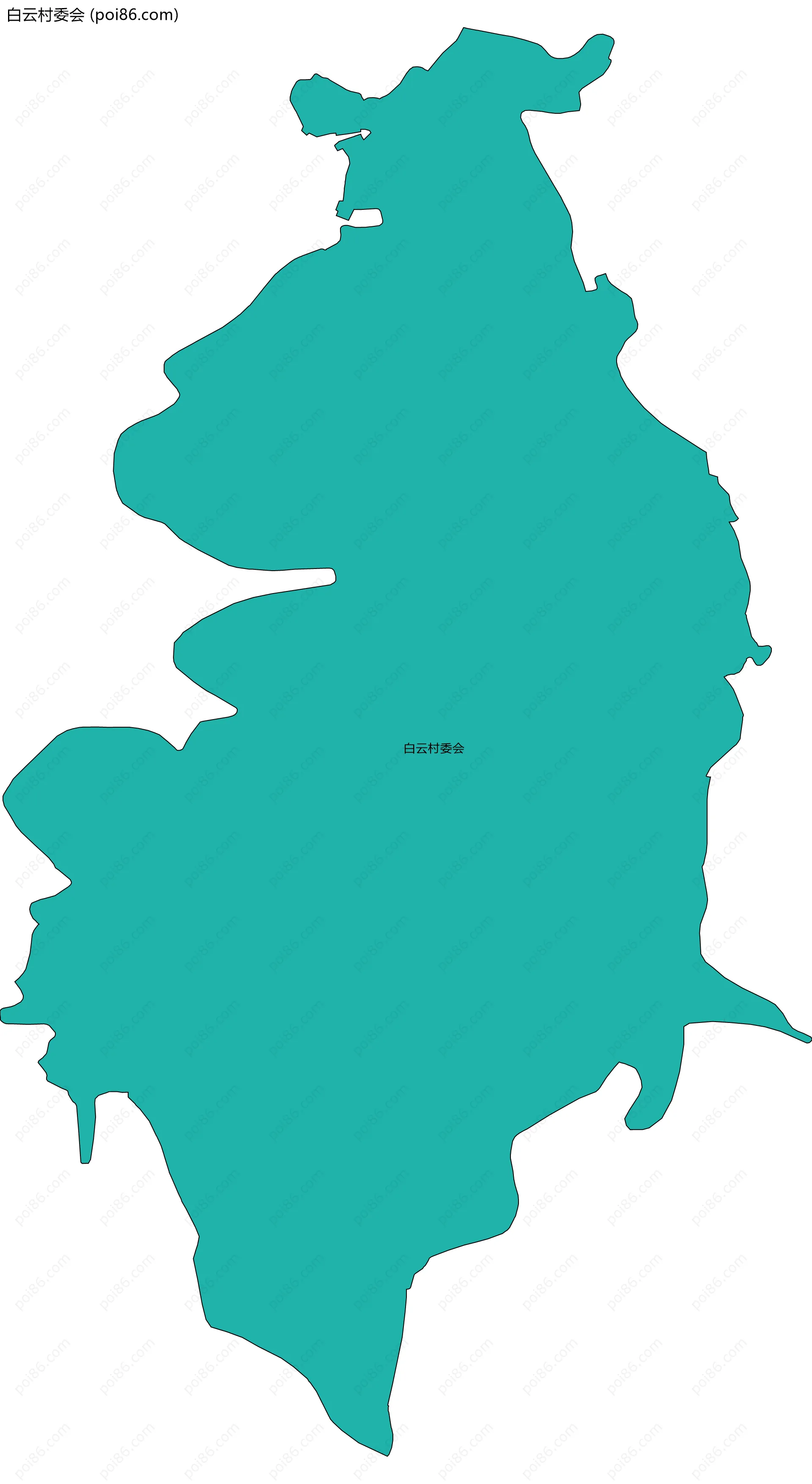 白云村委会边界地图