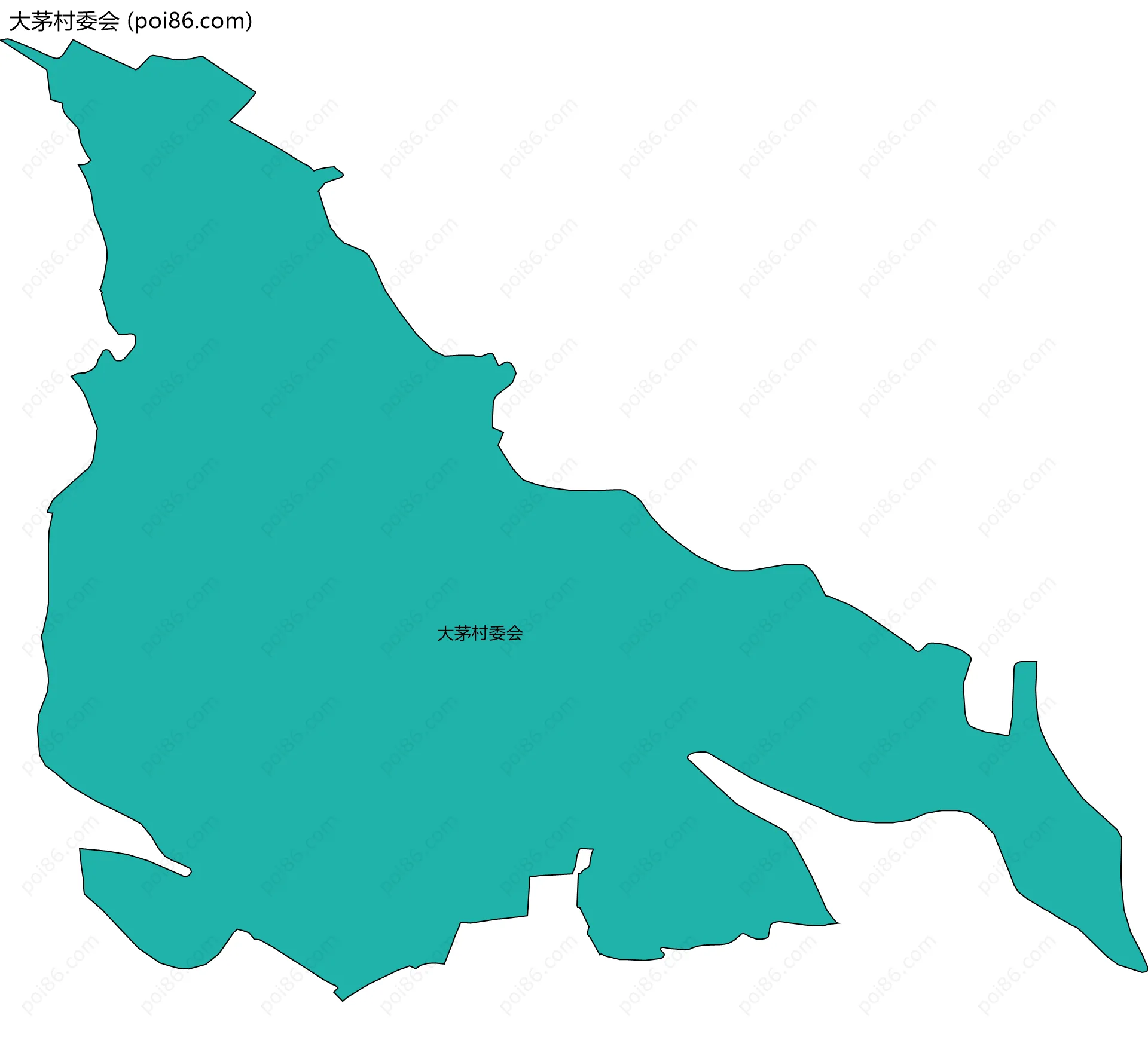 大茅村委会边界地图