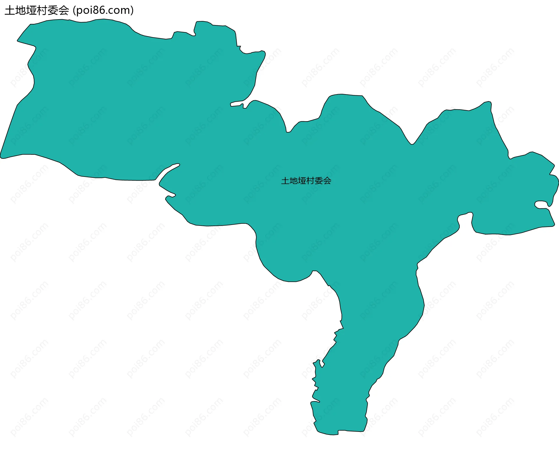 土地垭村委会边界地图