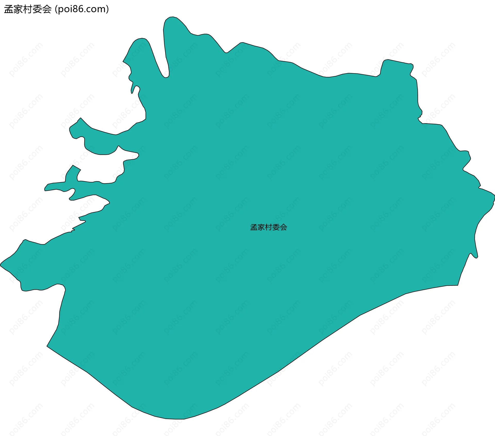 孟家村委会边界地图