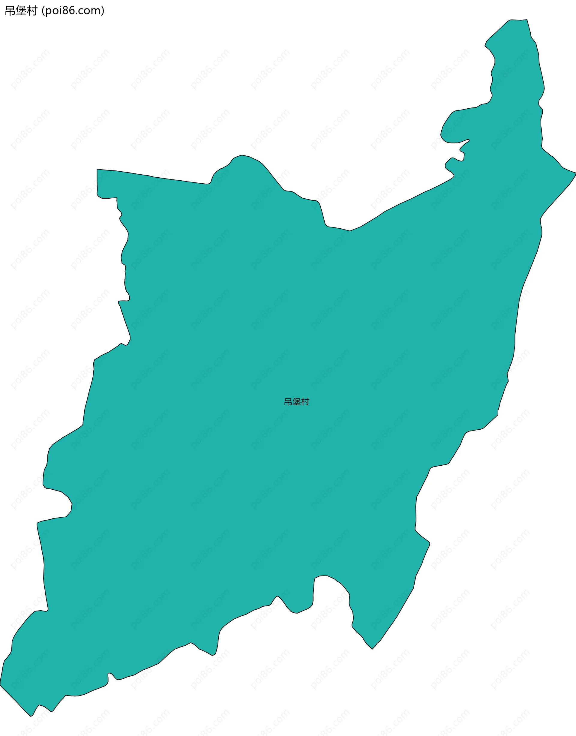 吊堡村边界地图