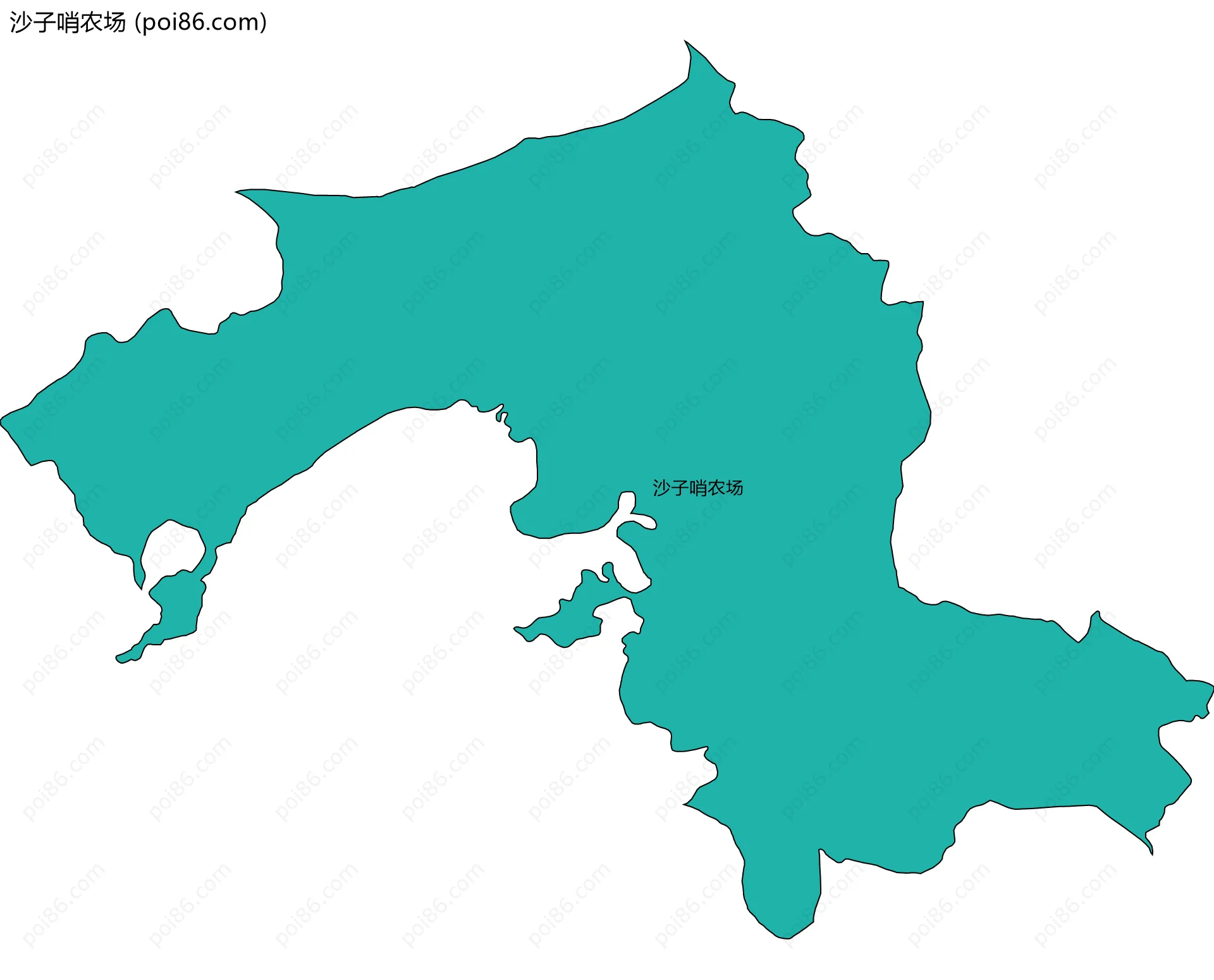沙子哨农场边界地图