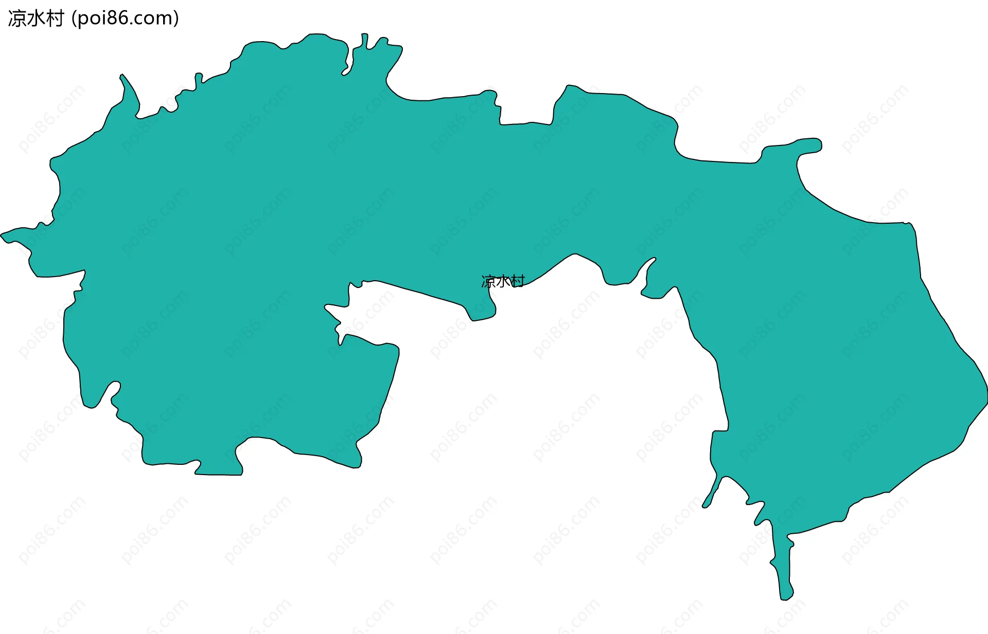 凉水村边界地图
