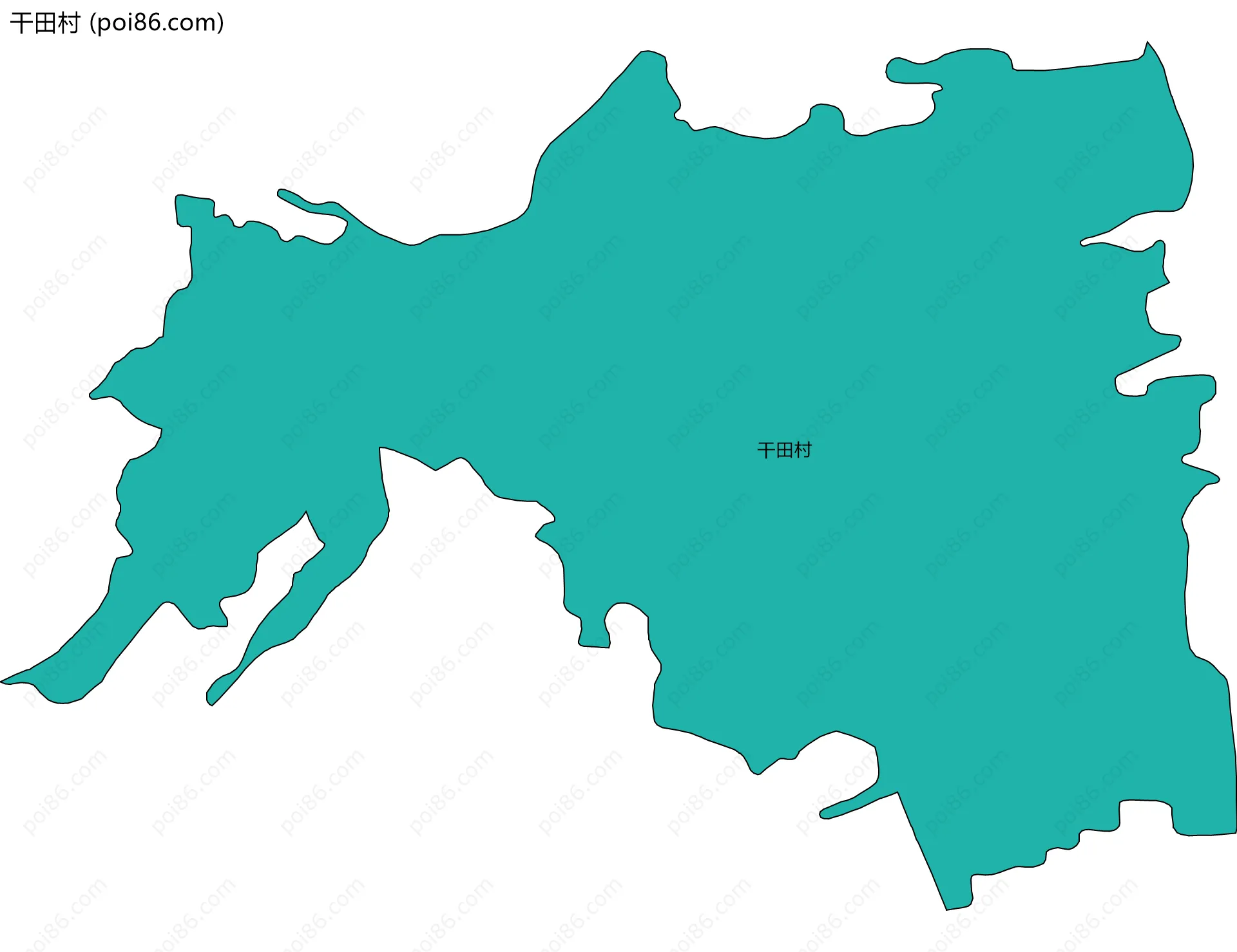 干田村边界地图